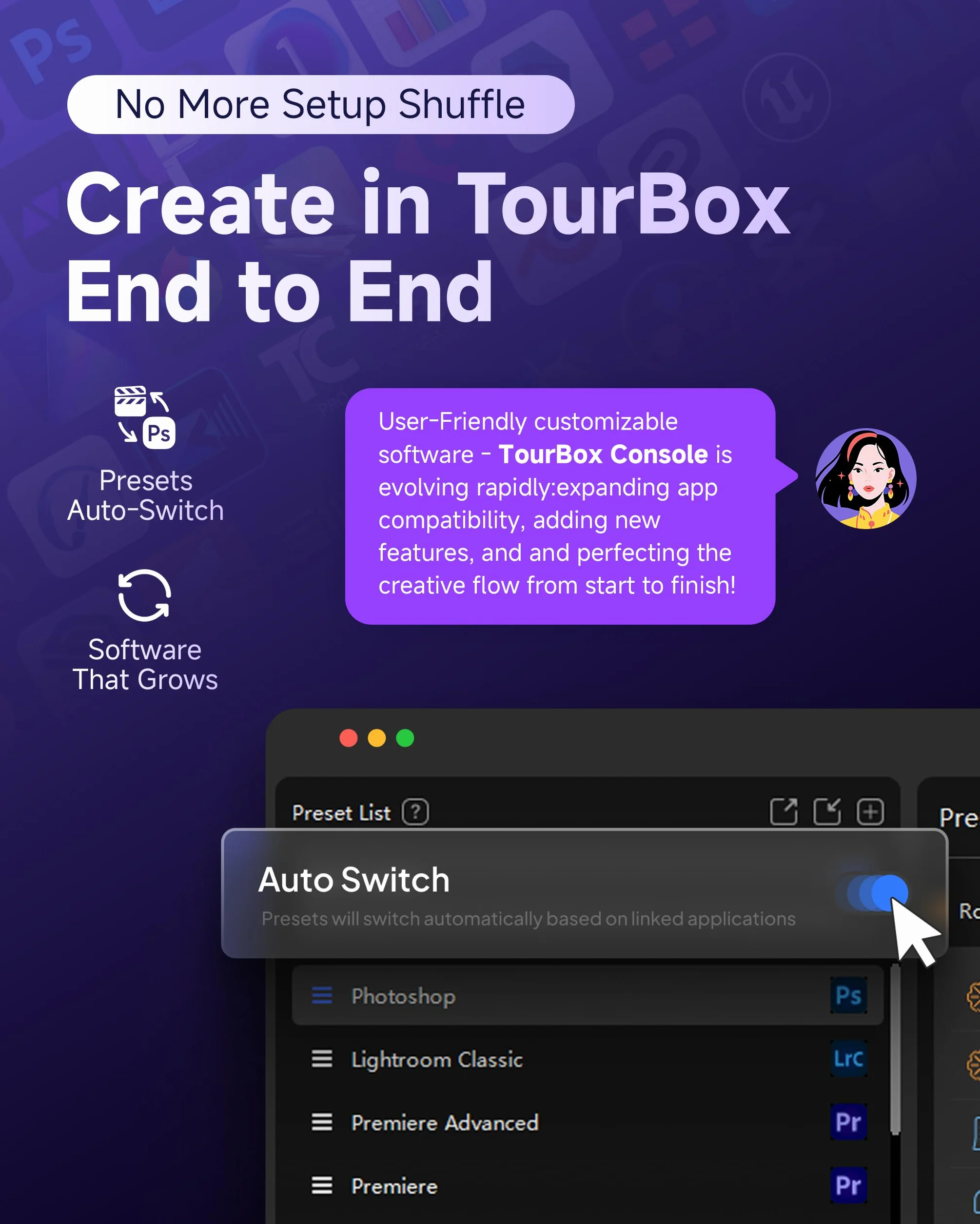TourBox Lite Bluetooth – Teclado de Edición Compacto y Controlador Macro con Software Personalizable para Artistas Digitales, Fotógrafos y creadores, da color a tu productividad, Oasis (Aqua Green)