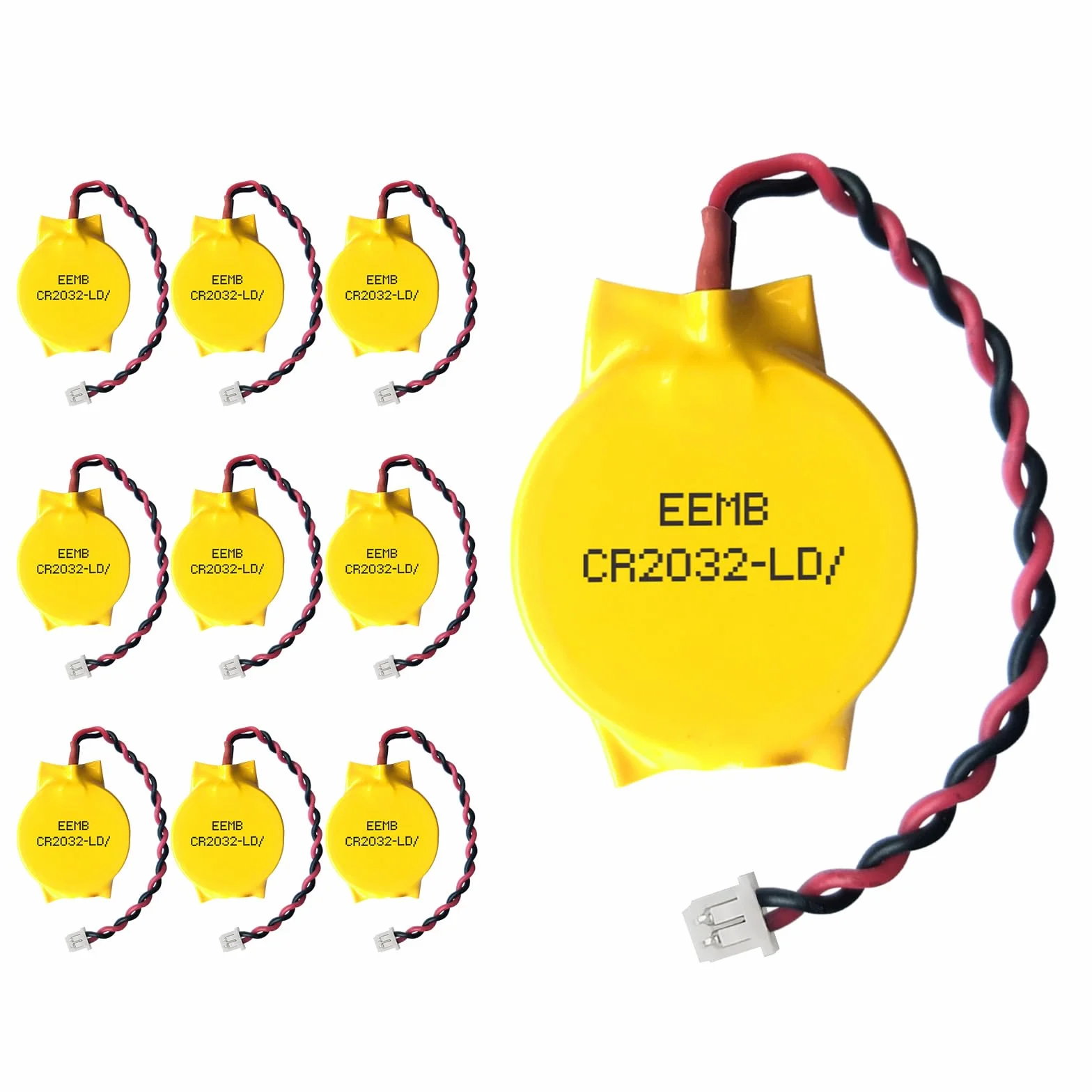 10X EEMB 3V CR2032 CMOS batteria con cavi e connettore del cavo MOLEX per computer o laptop batteria della scheda madre non ricaricabile