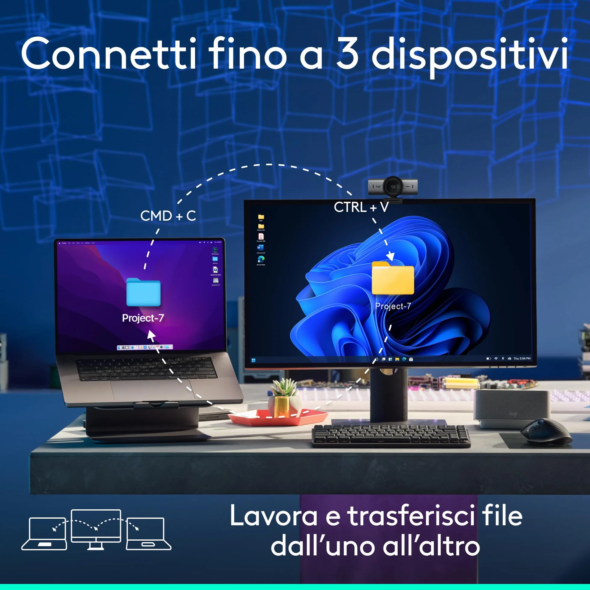 Logitech MX Master 3S - Mouse wireless ad alte prestazioni con scorrimento ultraveloce, Ergo, 8000 DPI, tracciamento su vetro, clic discreti, Bluetooth, Windows, Linux, Chrome - Graphite