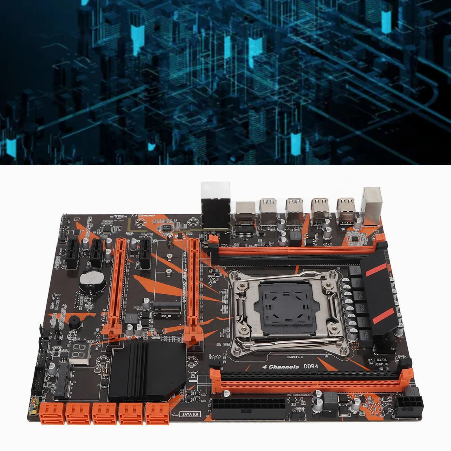 PC Motherboar, ad alta velocità LGA 2011 scheda madre 5 slot PCIe per la sostituzione