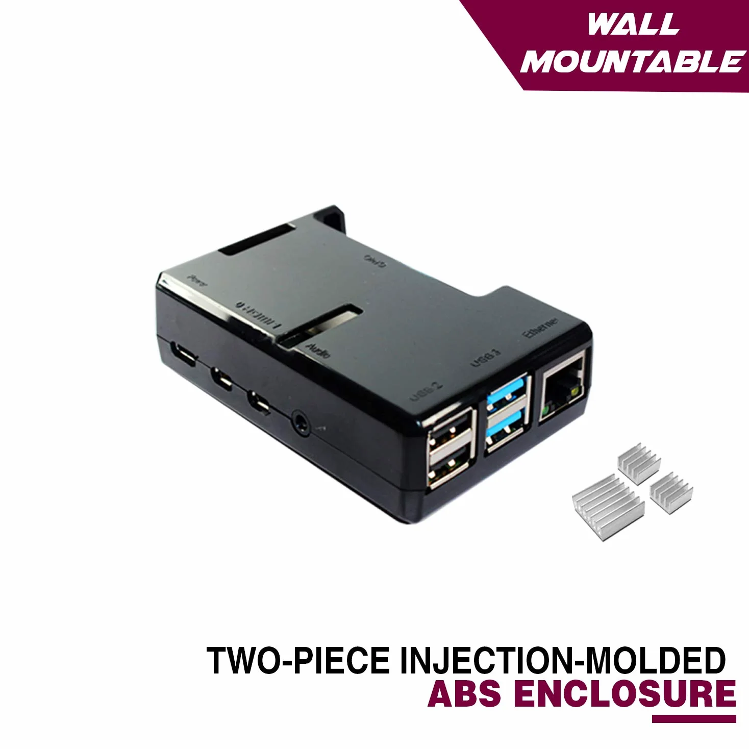 sb components Raspberry Pi 4 Starter Kit (Raspberry Pi 4 Modello B 2GB, Nero Protezione Accesso a tutte le porte, Alimentatore, Cavo Micro HDMI e Scheda MicroSD da 64 GB)