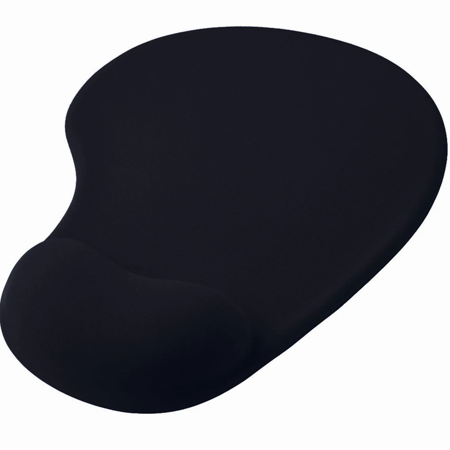 OcioDual Tappetino Mouse Poggiapolsi, Tessuto Morbido con Base in Gomma Antiscivolo, Colore Nero, Tappetino Mouse Ergonomico con Supporto in Gel, Gioco, Ufficio
