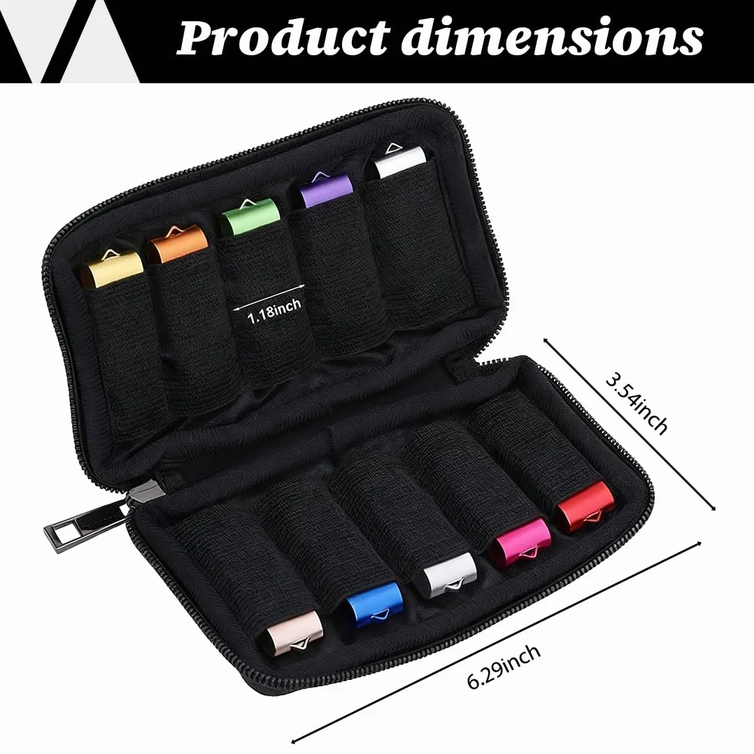 1 Pezzo Custodia per Chiavette USB, Organizer Unità Flash, Borsa Portaoggetti con 10 Scomparti, Porta e Accessori per Storage, Elettronici per Drive/Pen Drive/Jump Drive/Dischi U (Nero)