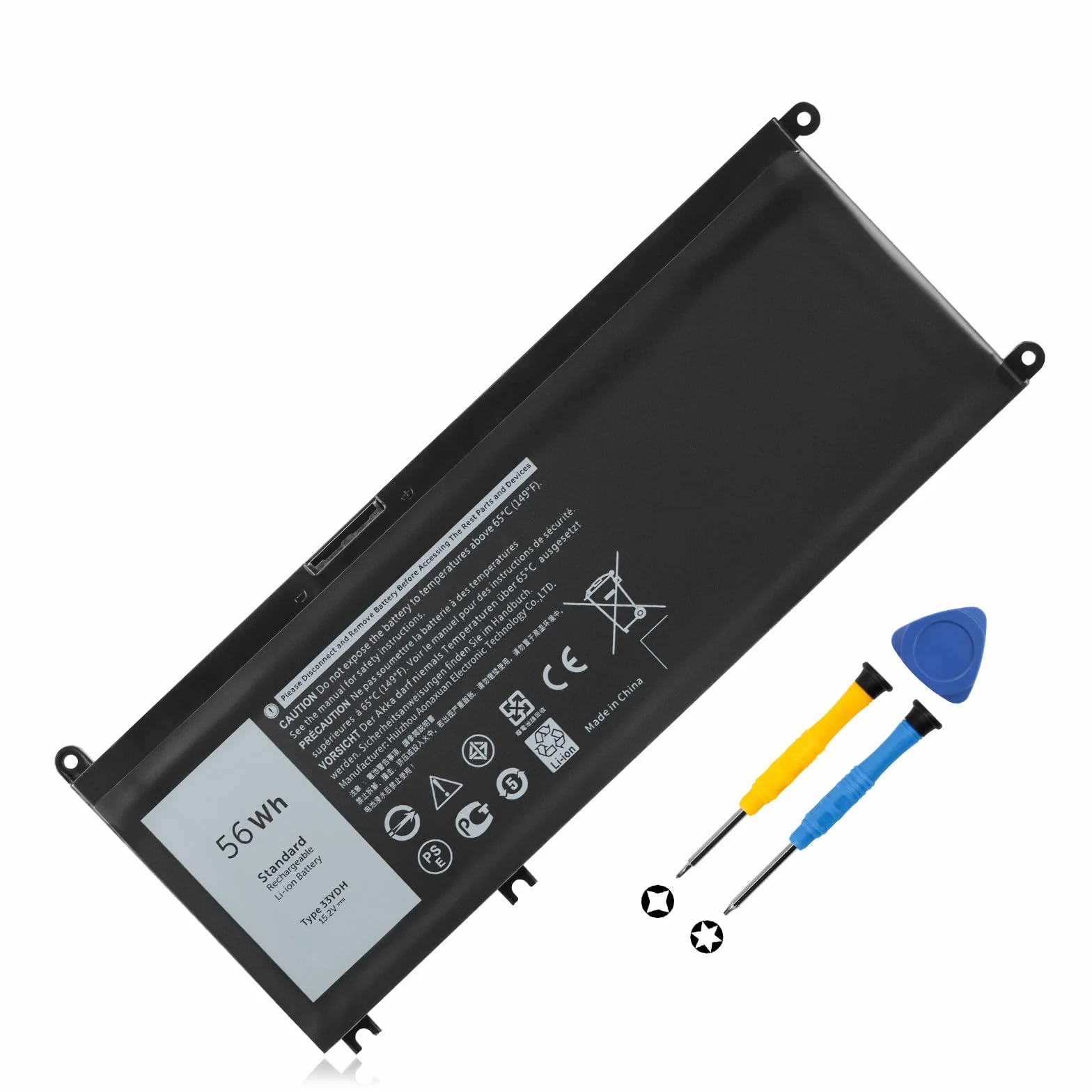 K KYUER 33YDH Batteria per Dell Latitude 13 3300 3380 3400 14 3480 3490 3500 3580 3590 3488 3588 Inspiron 7577 7586 7773 7778 7779 7786 2-in-1 Vostro 7570 7580 G3 15 3579 17 3779 G5 15 5587 G7 7588
