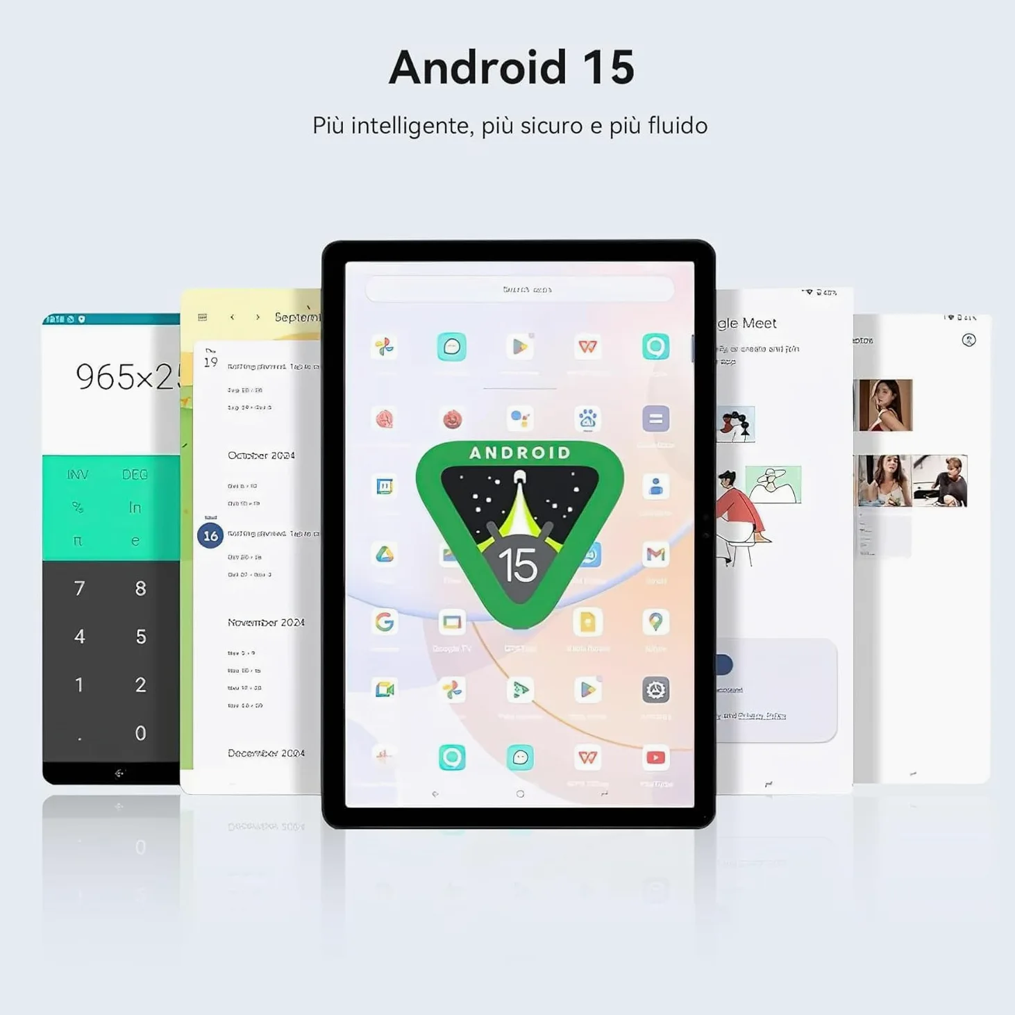 Blackview Tablet 12 Pollici con Tastiera, Tablet Android 15, Dual SIM 4G, 24GB RAM 256GB ROM, GeminiAI 3.0, 9000mAh, Wi-Fi Dual-Band, Riconoscimento Facciale, Widevine L1, GPS, Mouse/Custodia/Penna