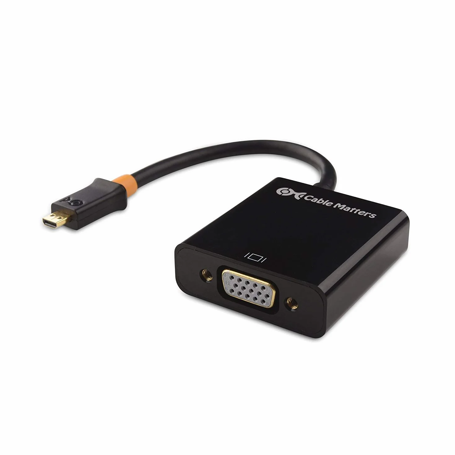 Cable Matters Adattatore da micro HDMI a VGA (convertitore da micro HDMI a VGA) in nero