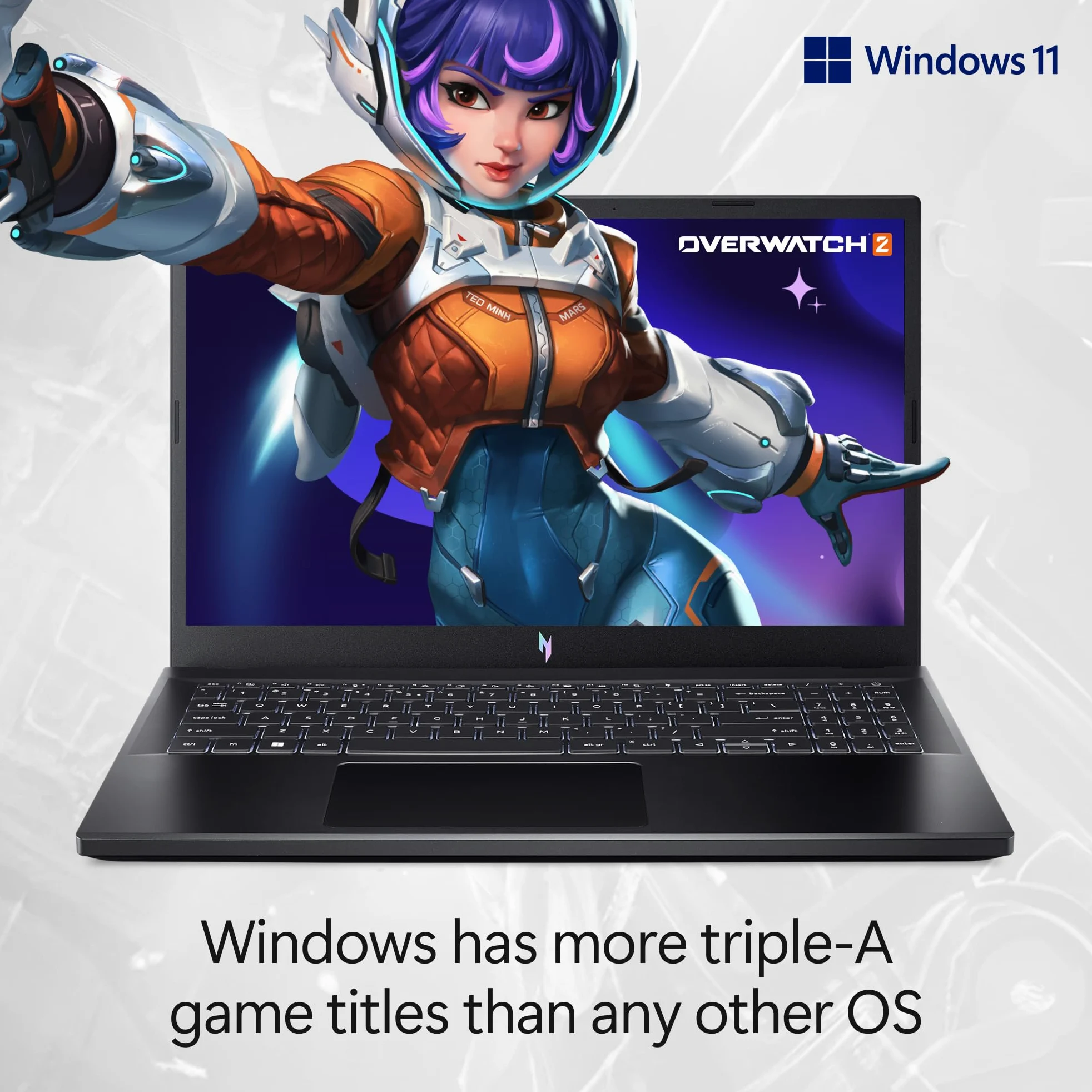 Acer Nitro V Gaming Laptop | Processore esagonale AMD Ryzen 5 7535HS | GPU NVIDIA GeForce RTX 4050 | Display FHD IPS 144Hz da 15,6 pollici | DDR5 da 8 GB | SSD da 512 GB | WiFi 6