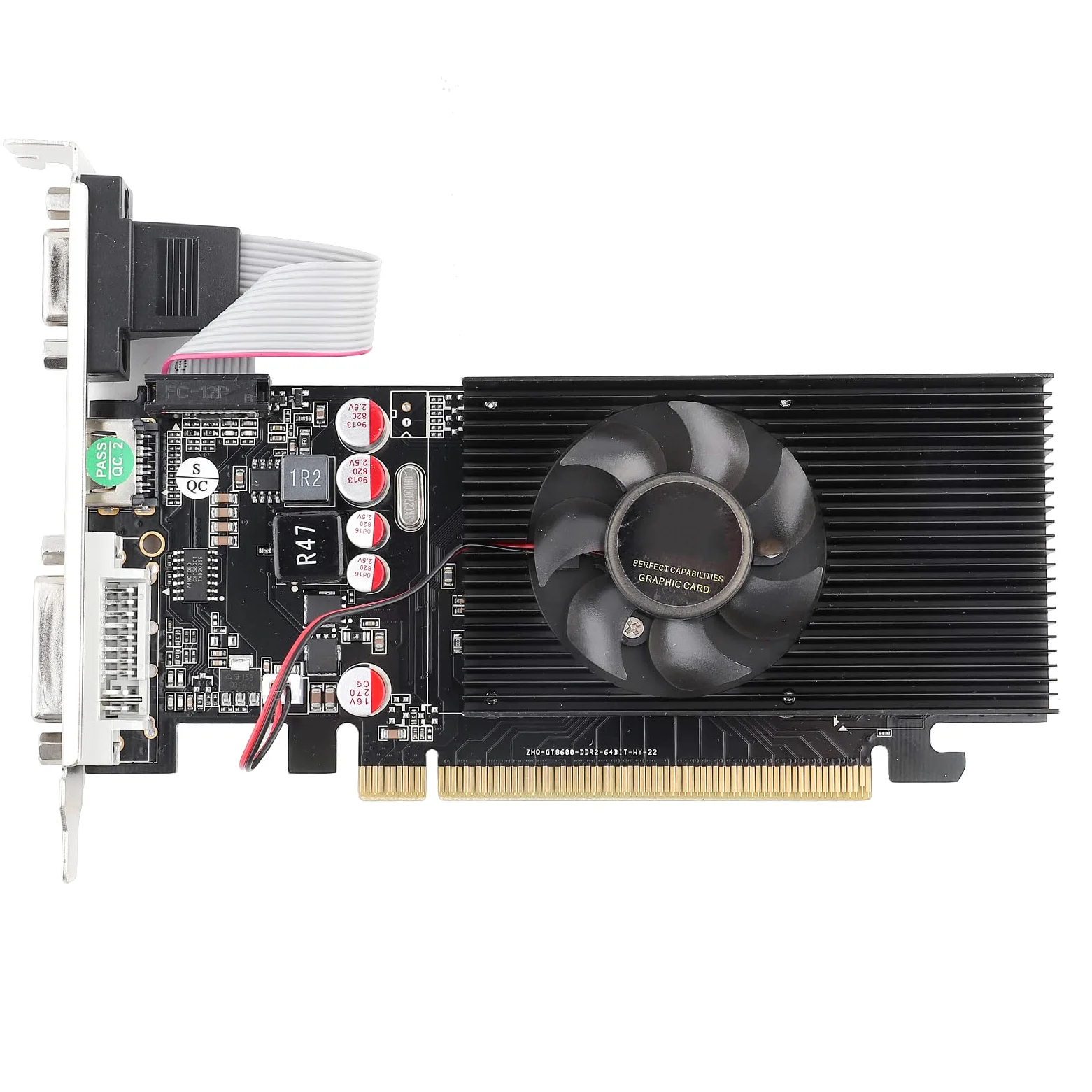 VBESTLIFE Scheda Grafica GT210 1G, DDR2, 64 Bit, PCI Express 2.0, 532 MHz, Scheda Video per PC Desktop Che Supporta API 3D DirectX 10