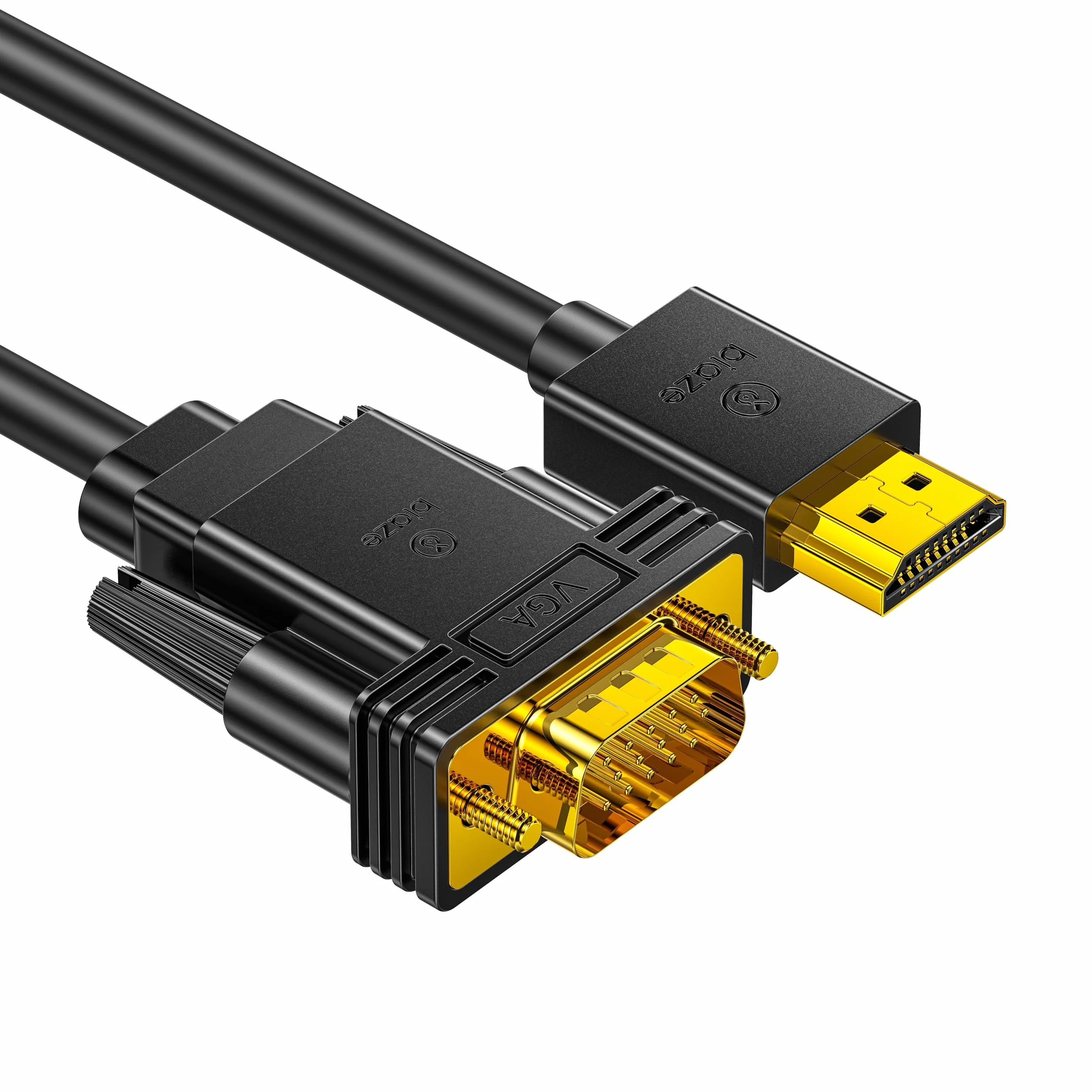 HX60 - Cavo adattatore VGA a HDMI, 1,8 m, convertitore da HDMI a VGA, Full HD 1080P, convertitore SVGA per desktop, proiettore, HDTV, Raspberry Pi, Roku, Xbox ecc