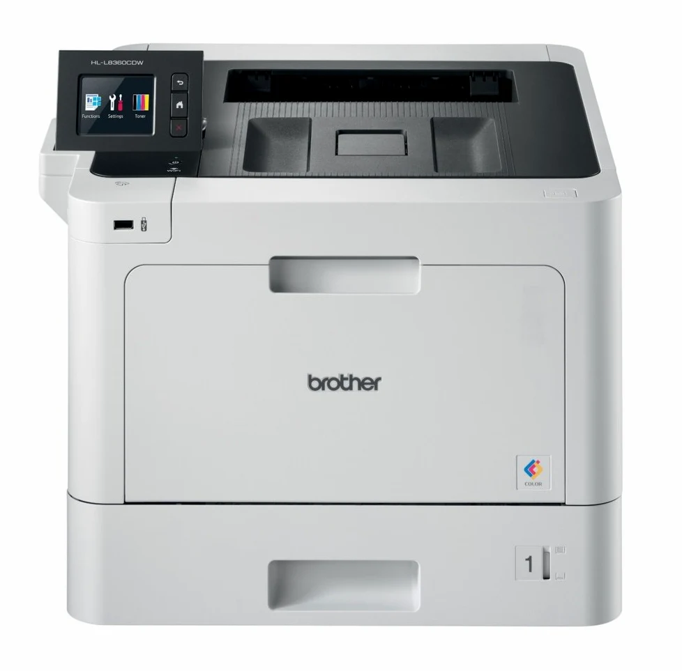 Brother HLL8360CDW | Stampante Laser a Colori | 31 ppm|Stampa Fronte/Retro | Touchscreen 6.8cm| WiFi, LAN, NFC e USB | Inbox toner da 3.000 pag (Nero) e 1.800 pag (colori CMY)