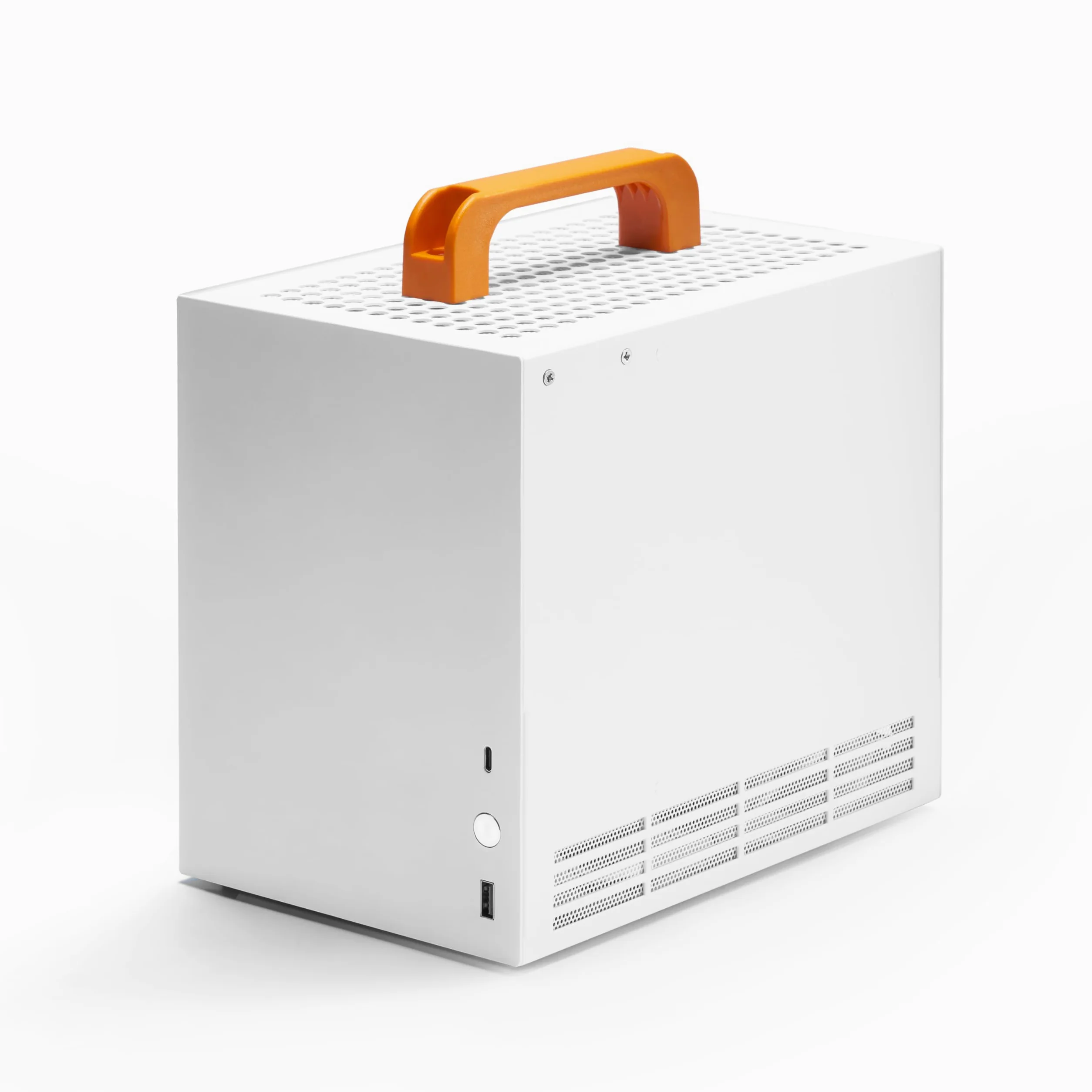 SGPC K66 Lite 8.4L/Compact Mini-ITX PC Gaming Case/135mm CPU Cooler & 240mm GPU & SFX PSU Support/Vetro Temperato Pannello Laterale/1 x Preinstallato ARGB Fan (K66Lite, Bianco)