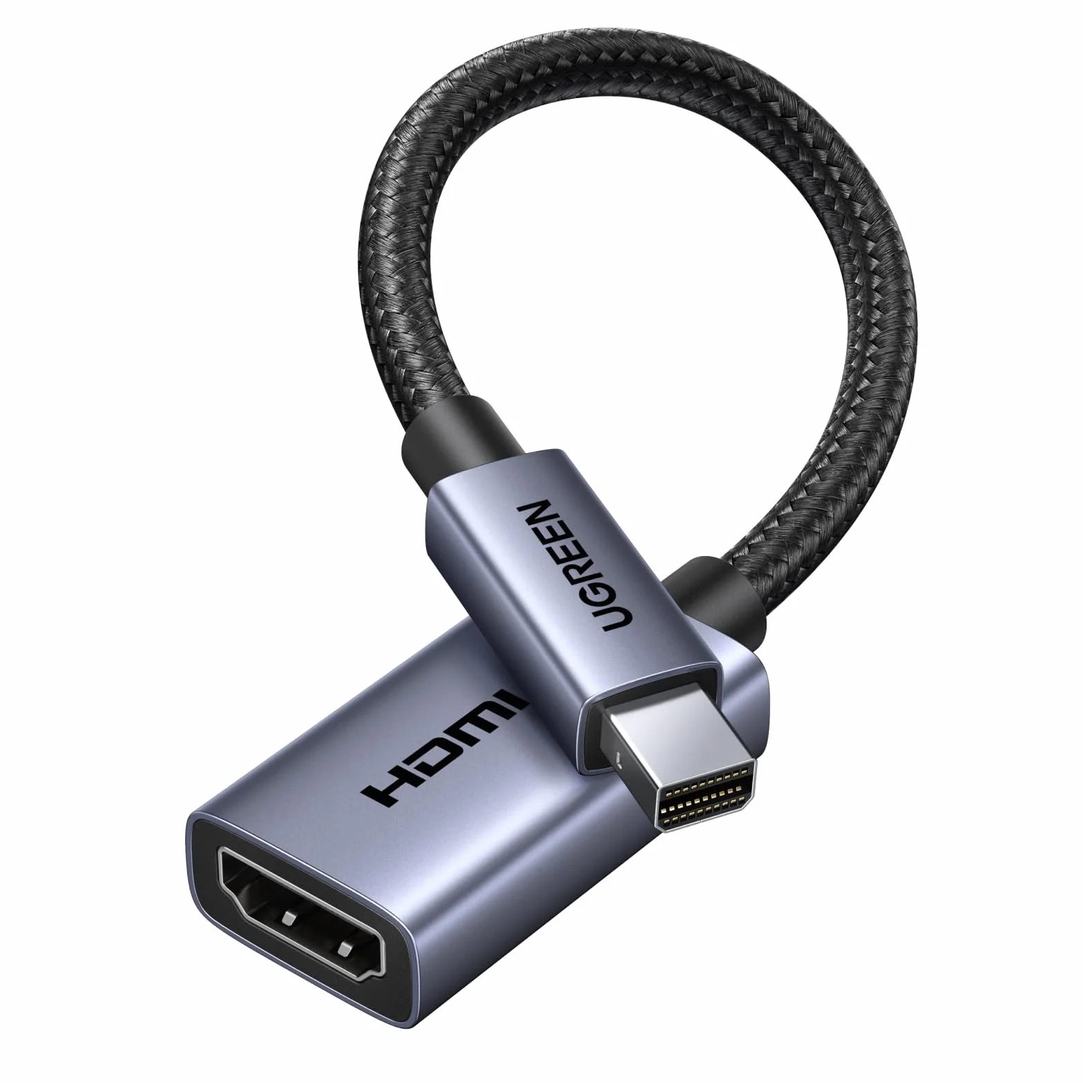 UGREEN Adattatore 4K 30Hz da Mini DisplayPort a HDMI Thunderbolt 1/2 Unidirezionale Convertitore da Mini DP a HDMI 2K 60Hz 1080P 120Hz compatibile con Mac Mini MacBook Air Pro monitor HDTV (1 Pezzo)