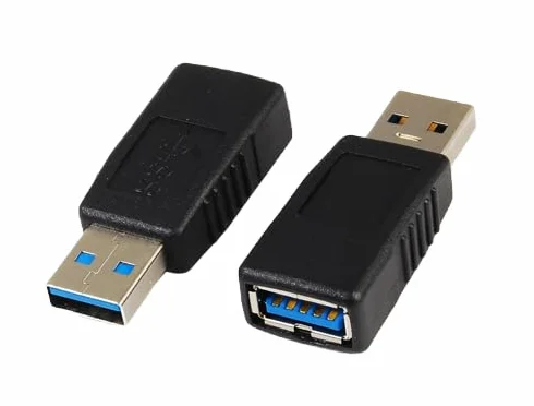 PremiumCord Adattatore USB A maschio a USB A femmina M/F Super-Speed 5Gbit/s, connettore USB tipo A, protezione maschio, colore nero