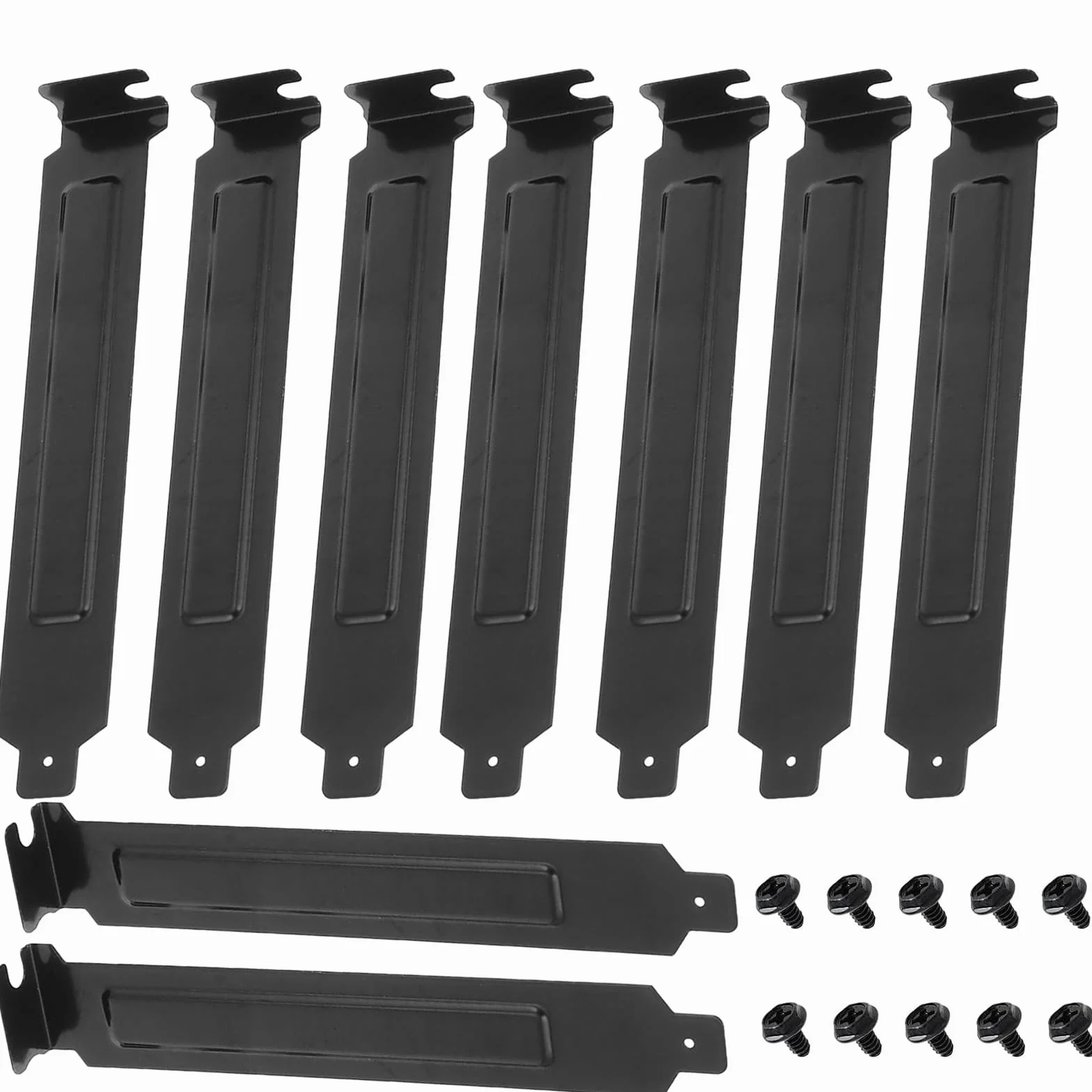 Copri Slot PCI, Confezione da 10 Copri Slot PCI, Piastra di Copertura del Filtro Antipolvere in Acciaio Duro Perforato, Con Viti, Nero
