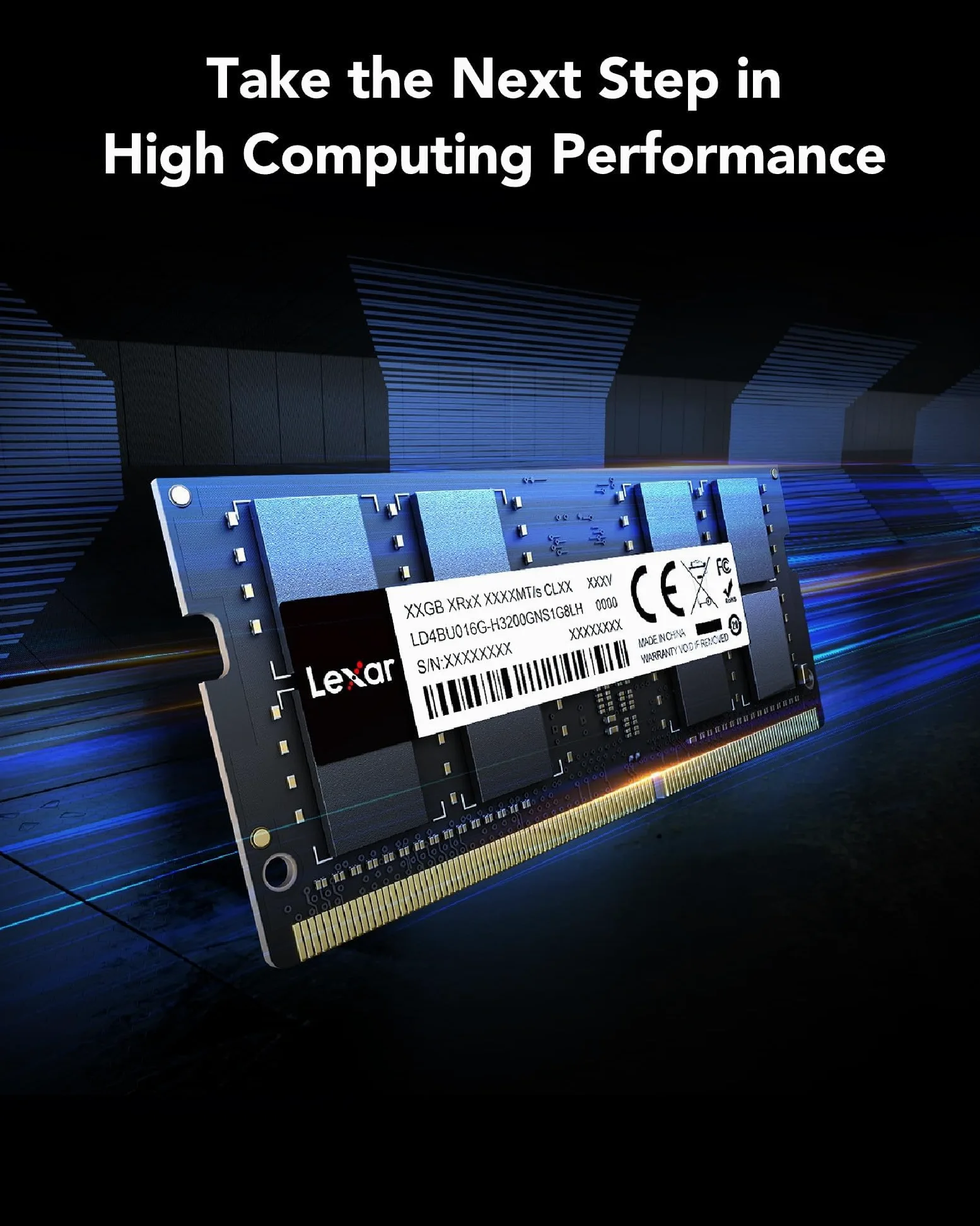 Lexar SODIMM RAM DDR4 8GB 3200 MHz, DRAM Memoria RAM SODIMM 260-Pin, modulo di memoria SO-DIMM ad alte Prestazioni, memoria per laptop/computer portatili/notebook, CL22-22-22-52, 1.2V