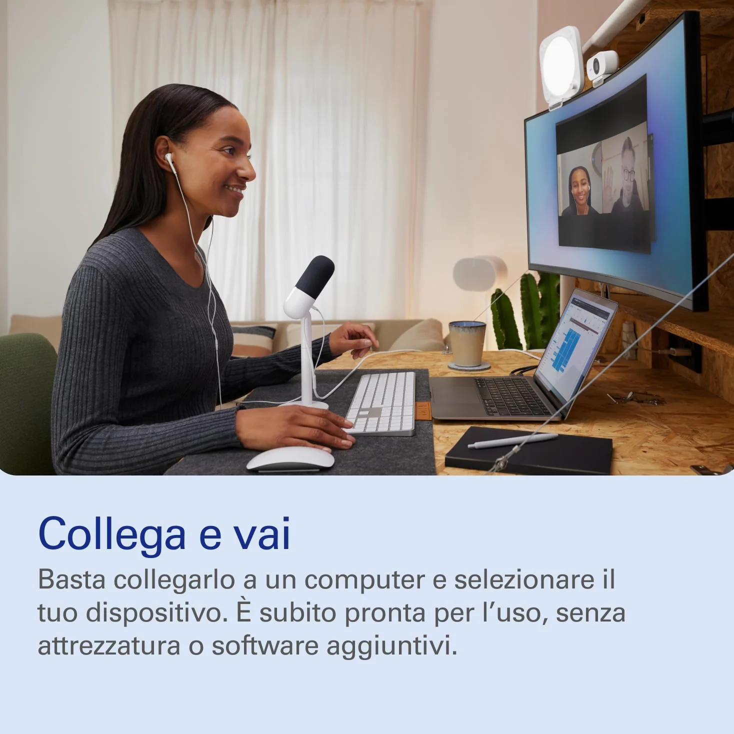 Elgato Wave Neo + Elgato Facecam Neo + Elgato Key Light Neo Bundle – Microfono a Condensatore USB per Gaming, Webcam Full HD con Copriobiettivo Scorrevole, Luce Pro, Non Abbagliante