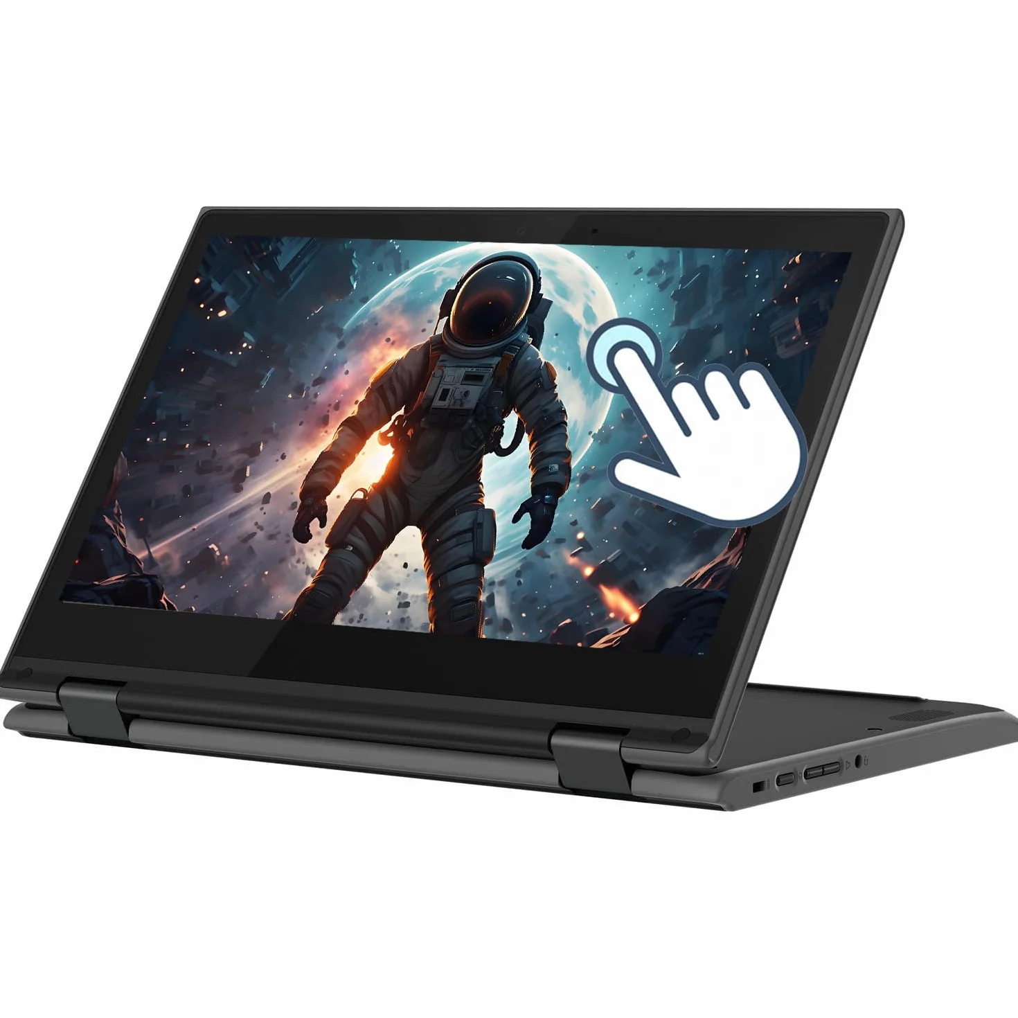 Lenovo Chromebook 300e 2 in 1 Touch Screen Laptop, 11.6 pollici, Intel Celeron N4020, 4 GB RAM, 32 GB SSD, Chrome OS (ricondizionato)