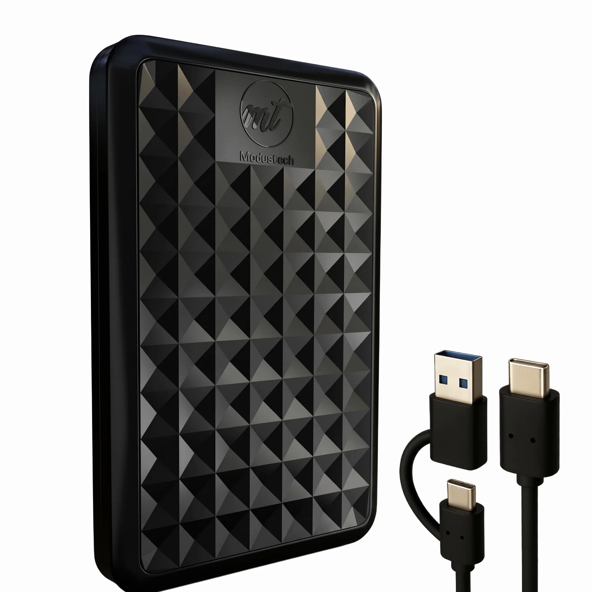 ModusTech 500GB Hard Disk Esterno Portatile USB 3.0 Type-C Alta Velocità Compatibile Windows Mac PC PS4 Xbox Nero