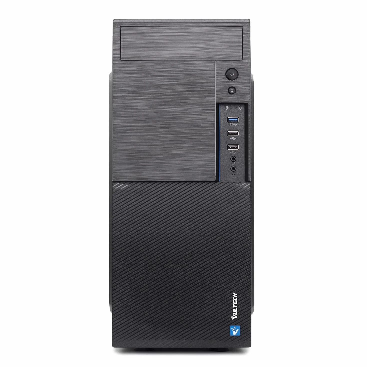 Case VulTech ATX VCO-A1699 Rev. 2.1 senza alimentatore, computer case compatto 2x Usb 2.0, 1x Usb 3.0, colore nero