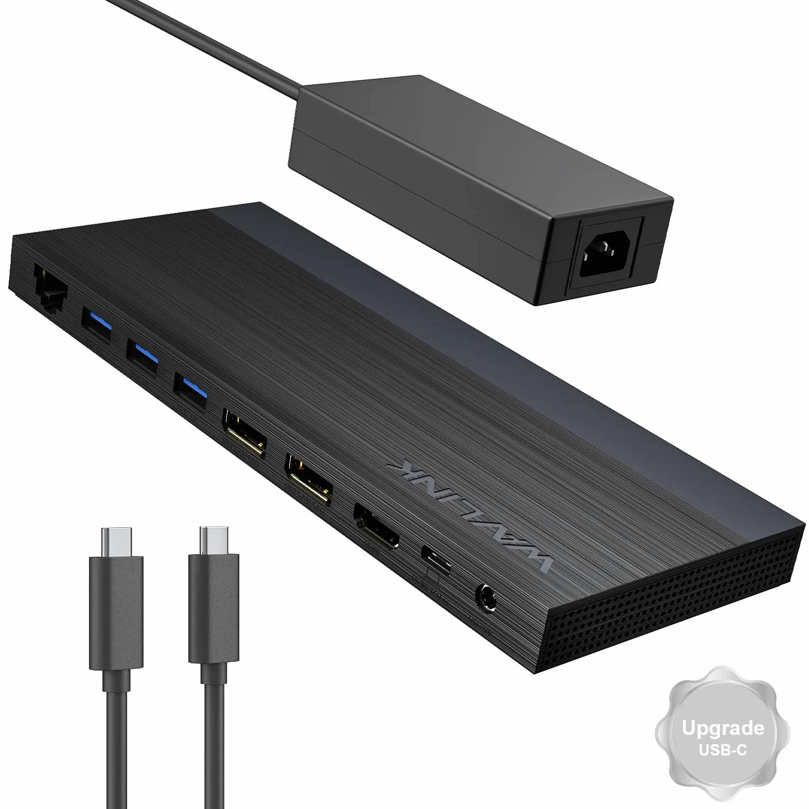 Docking station per laptop, docking station 3 monitor con 2* DP+HDMI, caricatore PD da 130 W, 2* USB-C 10 Gb, 4* USB-A 5 Gb, Audio, Gigabit Ethernet, TF/SD per Lenovo HP Dell, computer di sistema