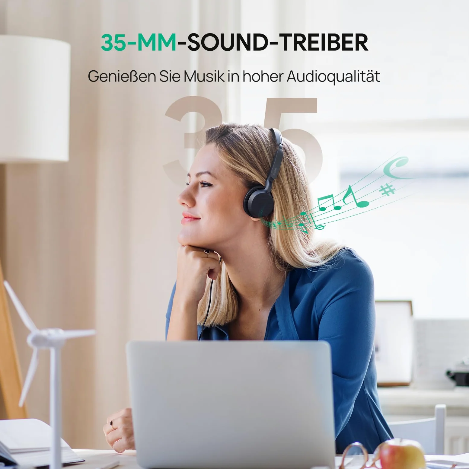 Yealink UH42 Dual Headset USB con microfono di cancellazione del rumore, cuffie stereo cablate con adattatore USB-C/A per PC, laptop, lavoro, ufficio, call center squadre certificate