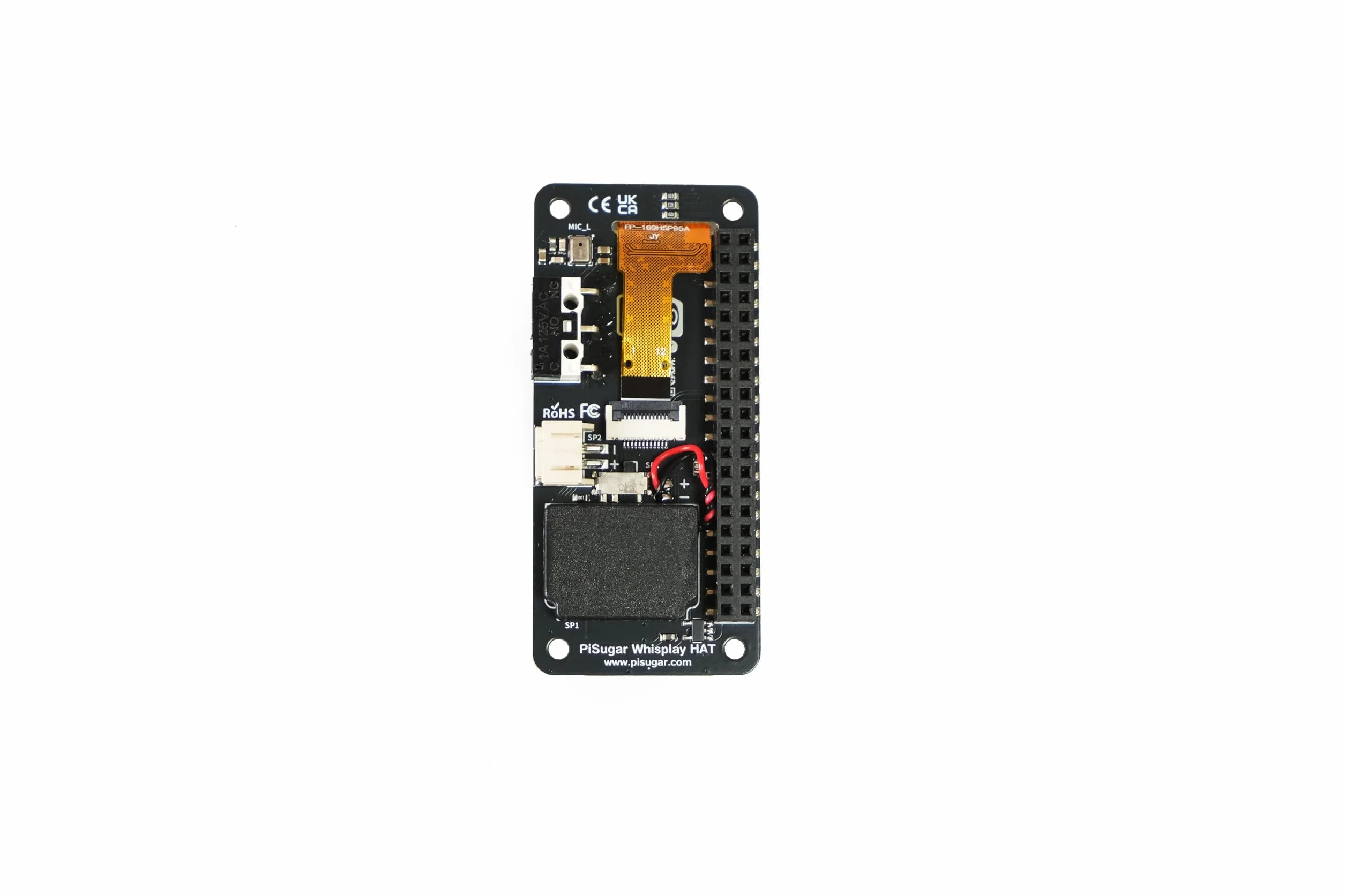 Whisplay HAT per Raspberry Pi Zero W/2W - Scheda di Espansione Audio + Display