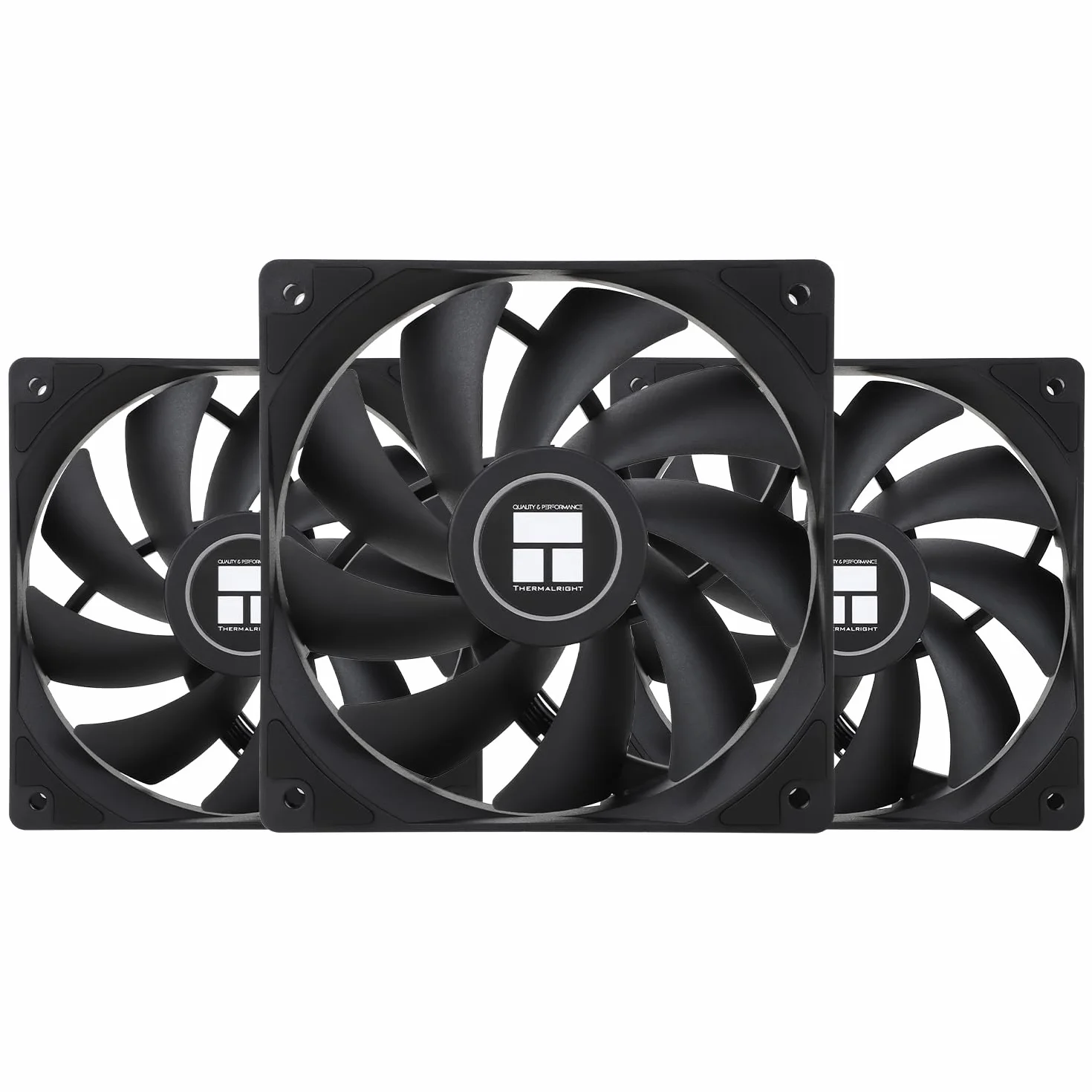 Thermalright TL-C12C X3 Ventola CPU di raffreddamento del case da 120 mm, per computer silenziosa PWM a 4 pin con cuscinetto S-FDB incluso, fino a 1550 RPM