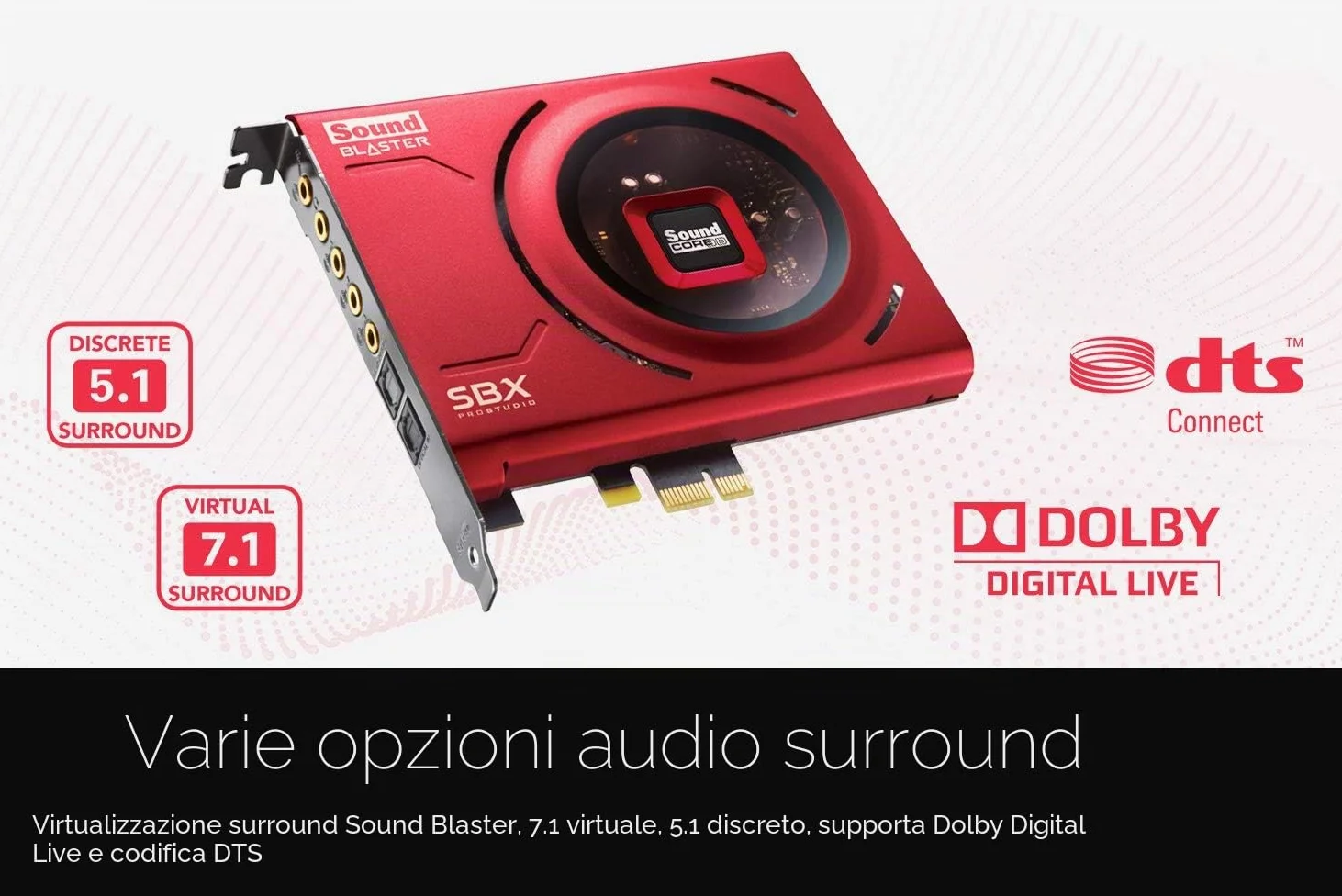 Creative Labs Creative Sound Blaster Z SE Interne 7.1 canaux PCI-E