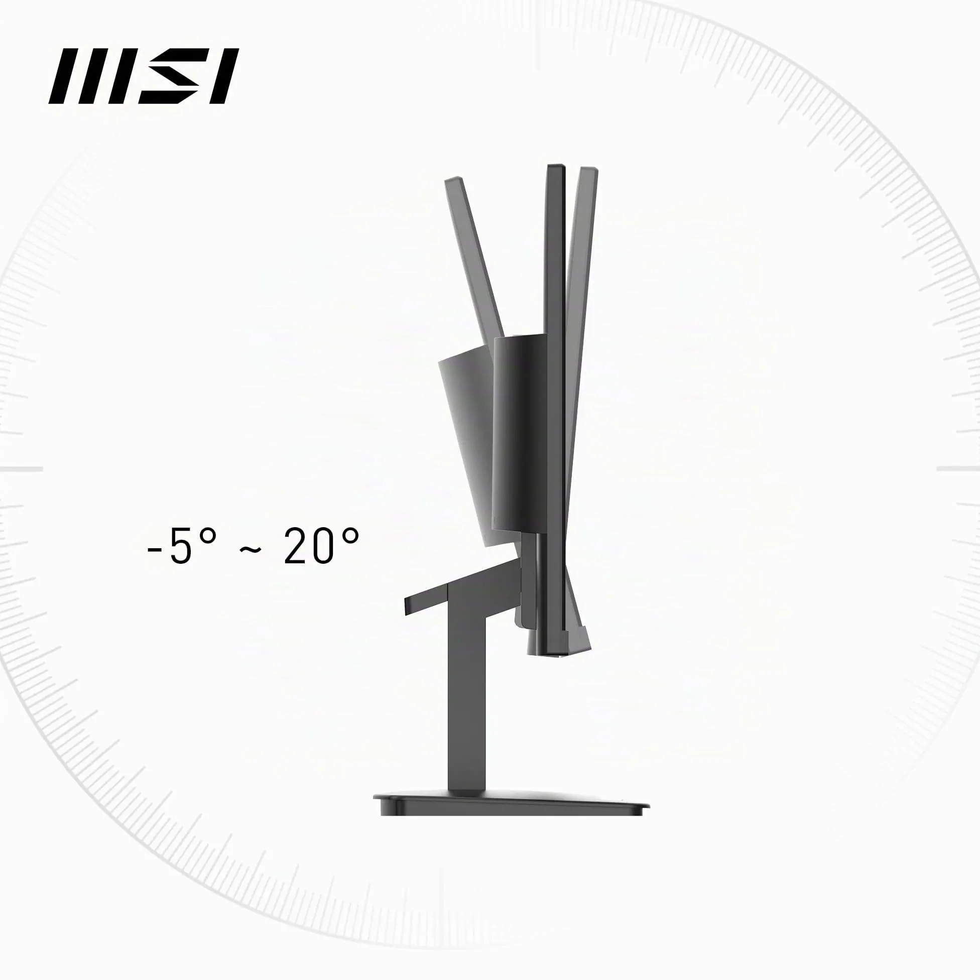 msi Pro MP2412 Monitor da 23,8", Full HD (1920 x 1080), 100 Hz, VA, 4 ms, FreeSync, HDMI, VGA, Anti-riflesso, Anti-Scintillio, meno luce blu, certificato TÜV, VESA, Kensington, Nero