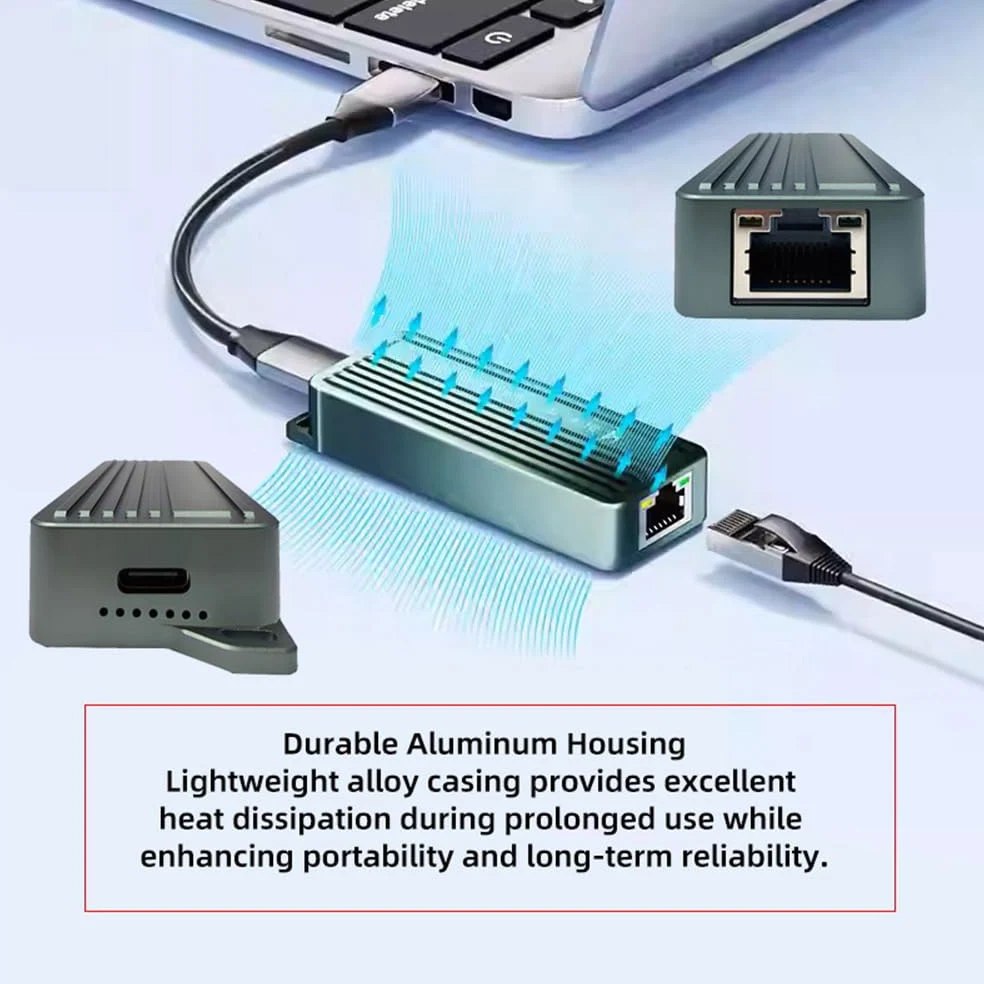 xiwai Type-C USB4 USB3.2 Gen2 USB-C a 10 Gbps GBE Gigabit 10000 Mbps Ethernet Network 5 Gbps 2.5 Gbps Cavo adattatore LAN RTL8159 per laptop desktop NAS