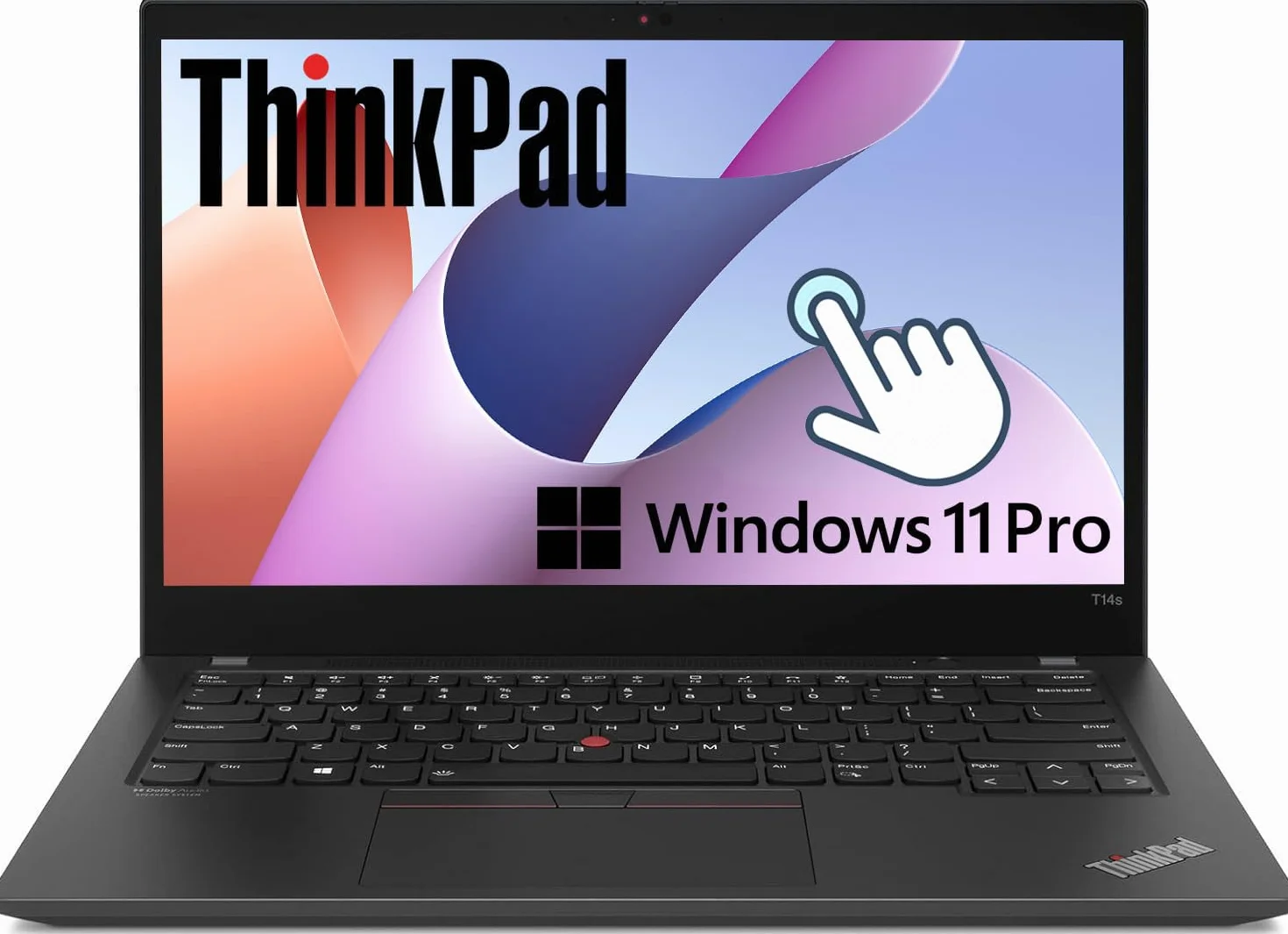 Lenovo ThinkPad T14s Gen 2 Touchscreen Business Laptop, 14 pollici FHD Notebook, Intel Core i7-1185G7, 32 GB RAM, 512 GB SSD, Tastiera QWERTY, Windows 11 Pro (Ricondizionato)