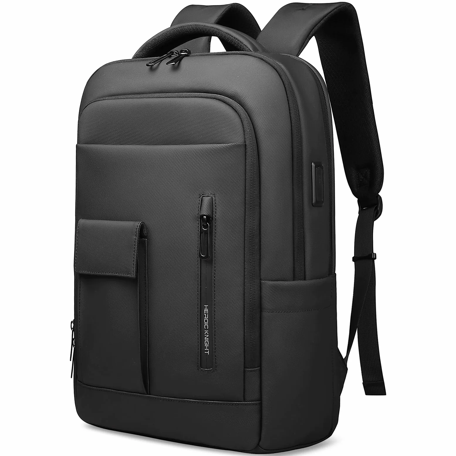 Zaino Uomo per Laptop Computer Zaino da Lavoro da 16 pollici con Porta di ricarica USB Zaino Porta PC da Viaggio Leggero Resistente all'acqua e Antifurto per Ufficio Lavoro Università Scuola-Nero