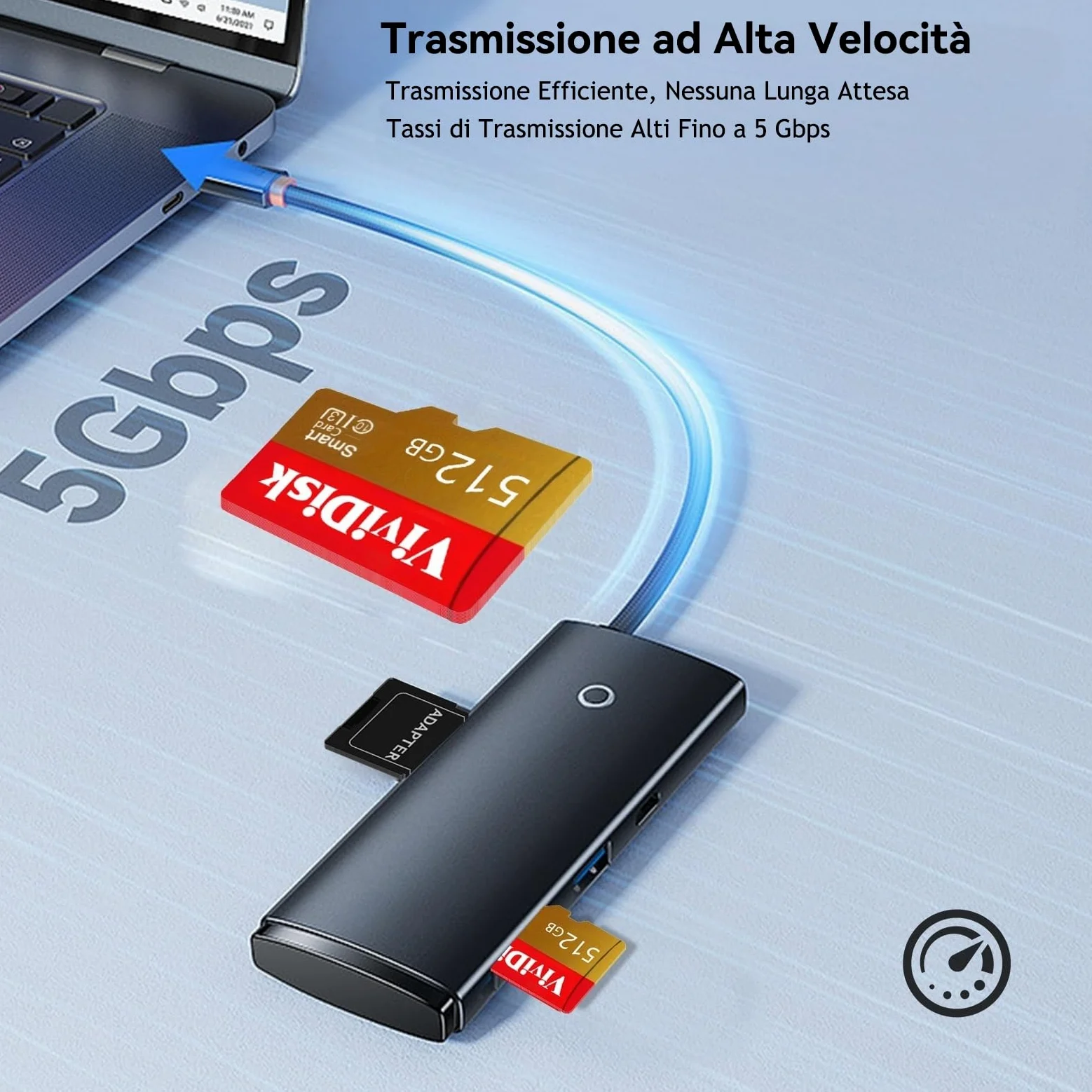 Vividisk SD Card 512GB – High Speed TF Card 512 GB Waterproof Memory Card SD Mini Memory Card scheda sd with Smartphone,Camera,Tablet,Drone,Smart TV
