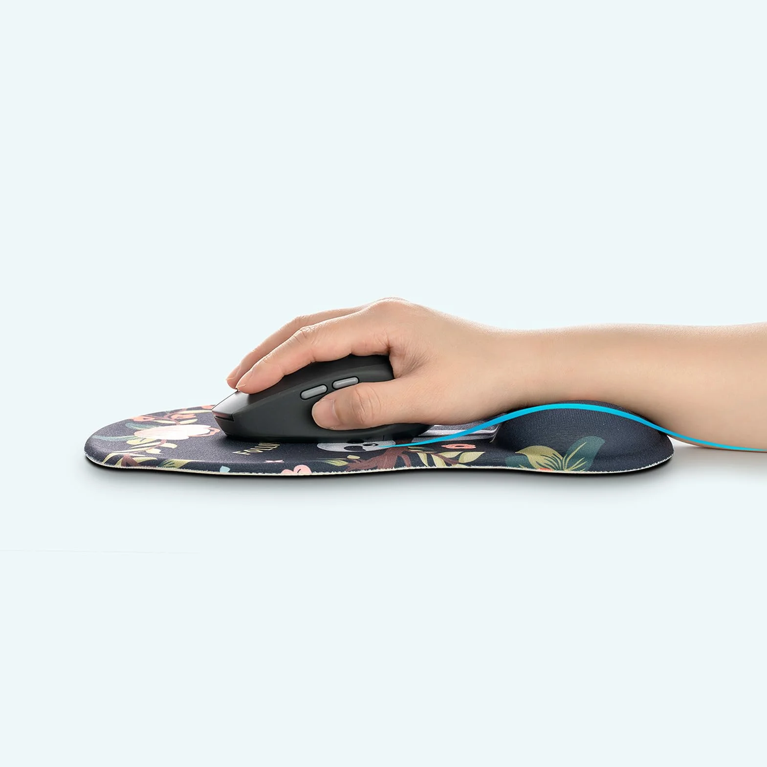 AOKSUNOVA Mouse Pad in Gel Ergonomico con Motivo Gatto, Poggiapolsi con Cuscinetto in Gel