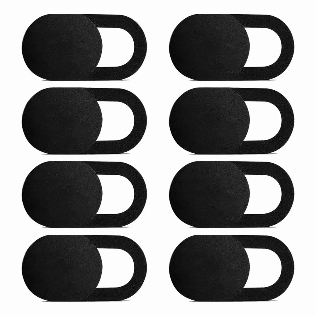Pellicola Copertura Webcam Ultra Sottile Slide Cover per Laptop (Nero) 8 Pezzi