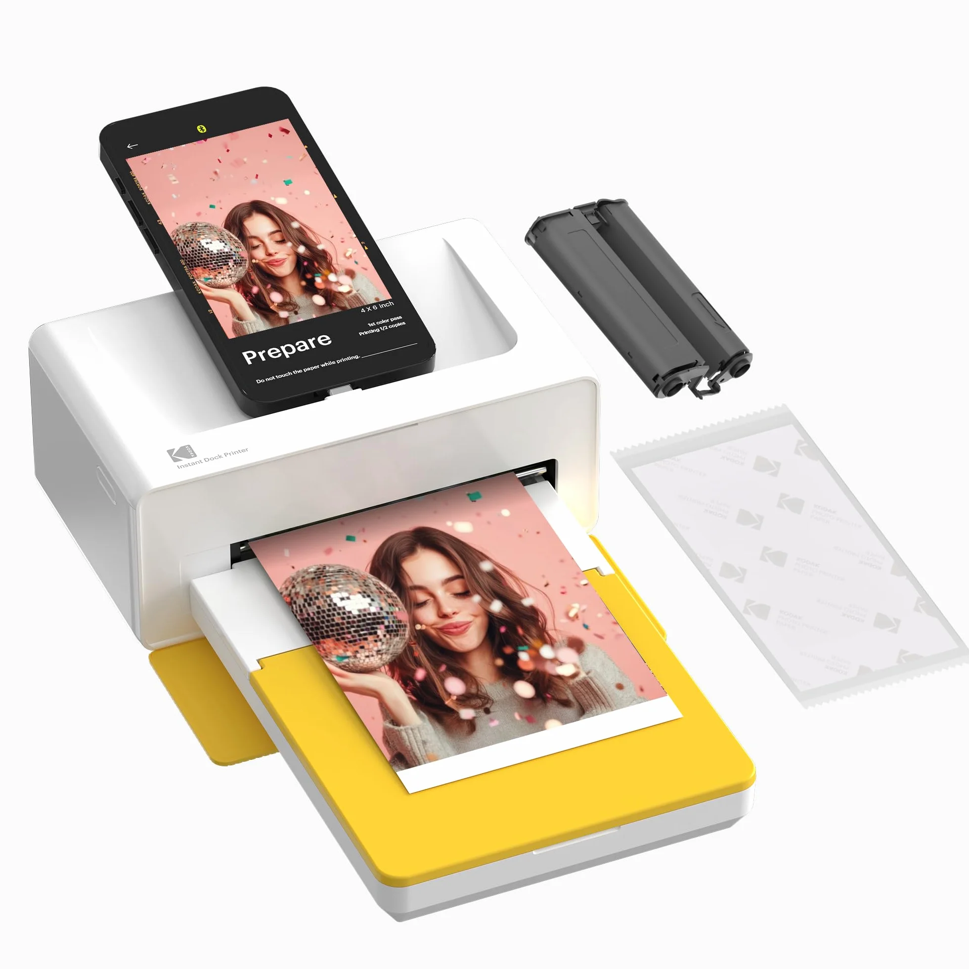 KODAK Dock Plus Stampante Fotografica 10x15 cm, 4PASS, Bluetooth, iPhone, Android