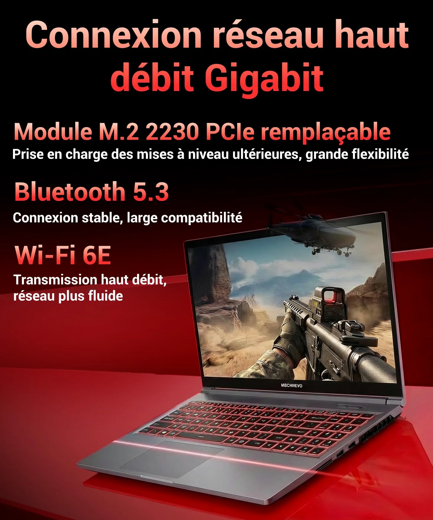 RTX 4050 Gaming Laptop, 15.6" WQXGA 144Hz, AMD Ryzen 7 7445H (12-Core, up to .GHz, 64MB Cache), 16GB DDR5 RAM, 512GB Gen4 SSD (PCIe4.0 Support), Notebook PC Computer