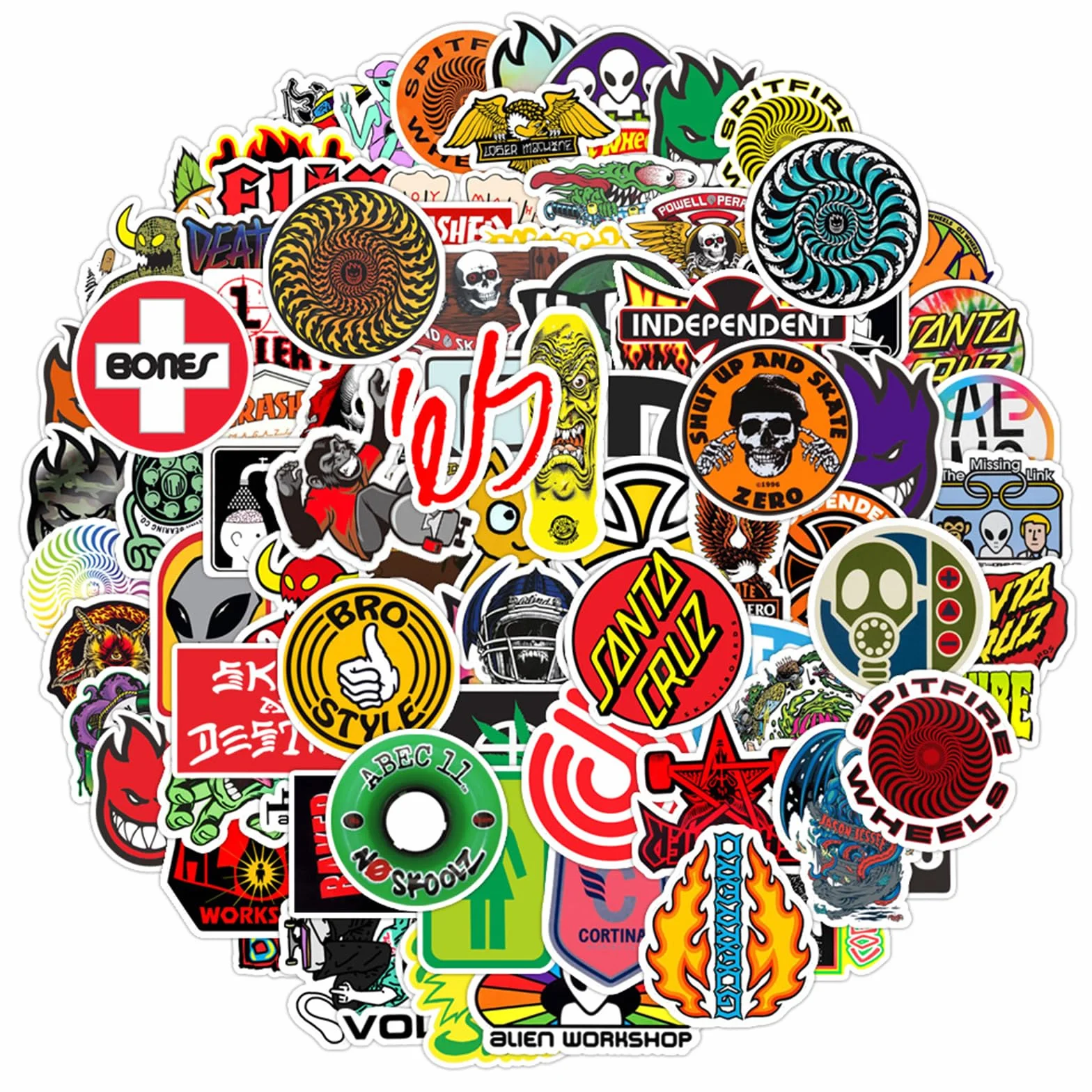 100 Pezzi Stickers,Adesivi Fantastici,Adesivi casco,Stickers Aesthetic, Adesivi in PVC Impermeabili alla Moda, per Computer Portatile, Skateboard, Borracce d'acqua, Casco da Bicicletta