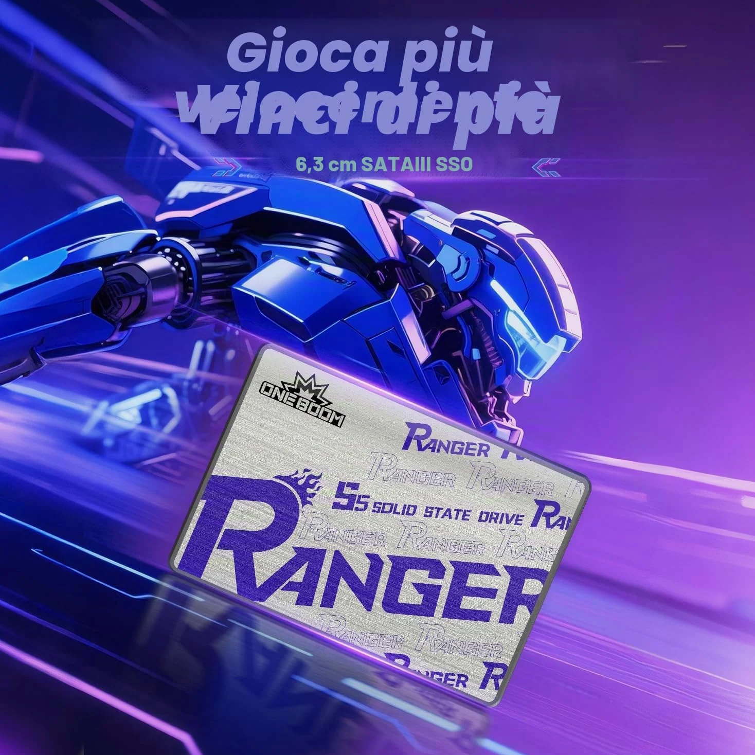 KingSpec OneBoom SSD 512GB SATA III 2,5 pollici Interno - Velocità lettura 550MB/s, 3D TLC NAND, per PC/PS4/Laptop (Codice: S5-512GB)