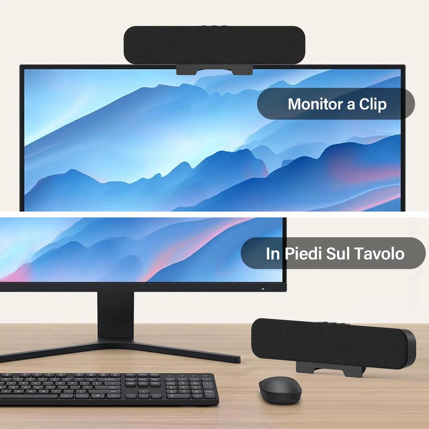ZETIY Altoparlante per PC, Casse USB Portatile Mini Soundbar, Alimentazione USB, Monitorare per Telefono, Notebook, Laptop, Desktop - Plug and Play (Nero)