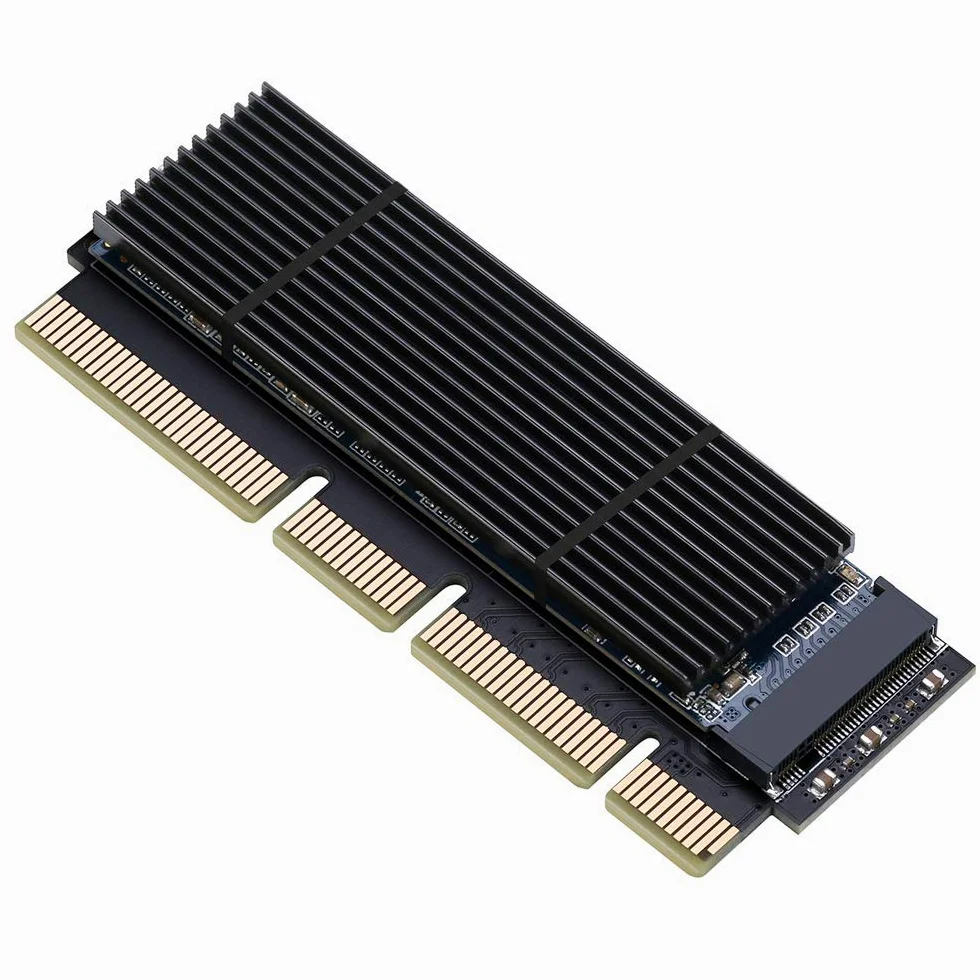 Yateng M.2 SSD a PCIe card, Nvme PCIe AHCI a PCI Express x16 dissipatore di calore, supporto adattatore SSD M.2 Key m 2230,2242,2260,2280 SSD to PCI-E 3.0 X4 compatibile per PC desktop