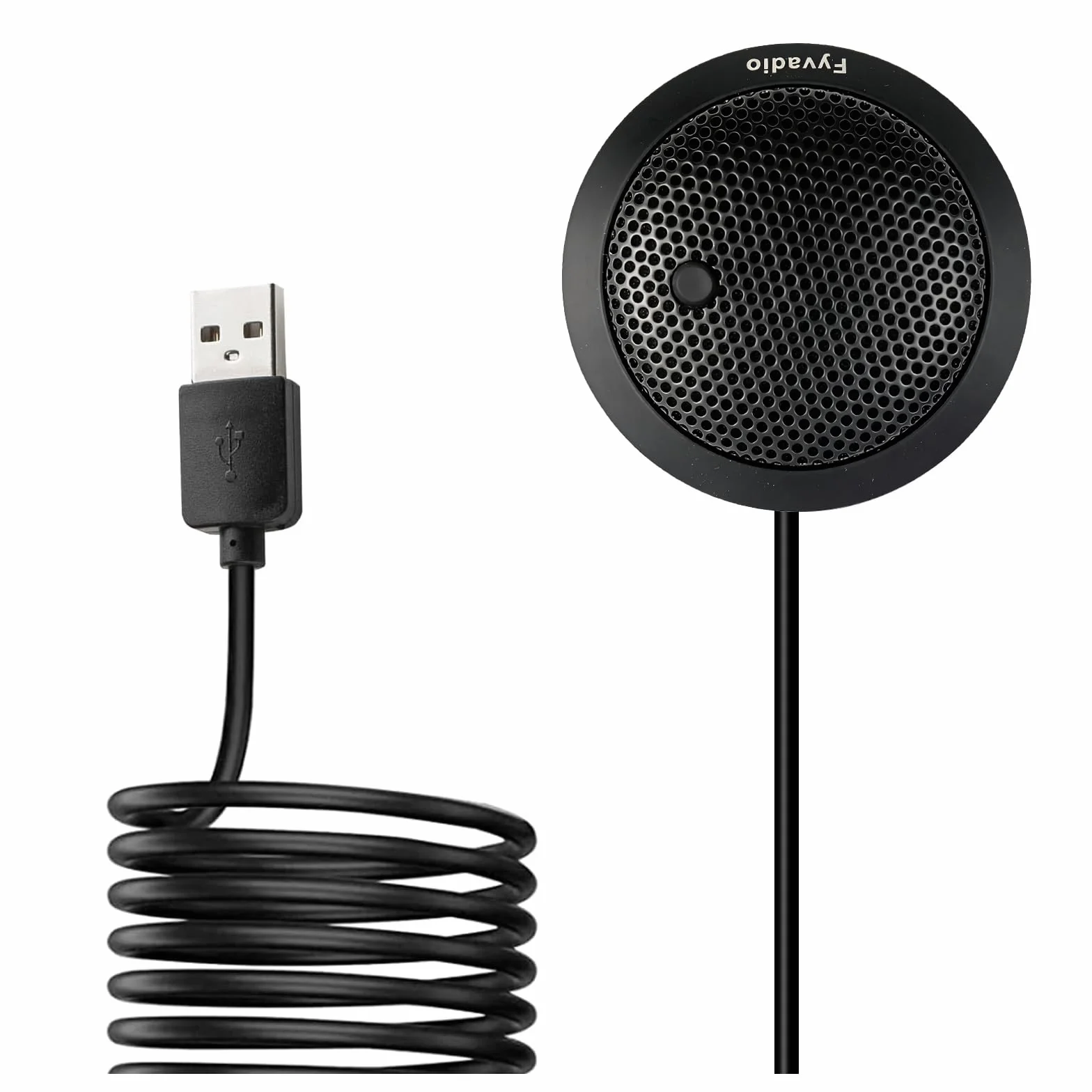 Microfono USB per Conferenze, USB Microfono per Computer, Microfono Omnidirezionale a Condensatore a 360° per PC Portatile con Pulsante Muto per Riunioni/Lezioni Online, Zoom, Giochi, Plug & Play