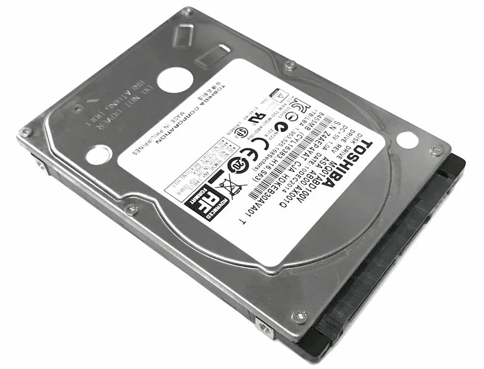 Toshiba - Hard disk da 1TB, 5400 giri/min, 8 MB di cache, SATA 3.0 Gb/s, 6,3 cm, per PS3/PS4 - Garanzia di 3 anni