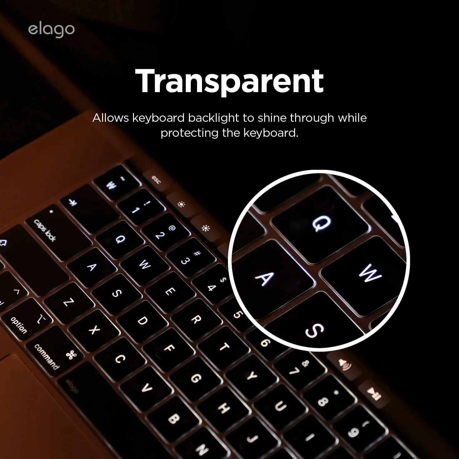 elago Cover Premium per Tastiera Ultra Sottile in TPU Compatibile con MacBook Pro (M5/M3/M2/M1) 14"&16", MacBook Air (M5/M2) 13"&15", MacBook Neo (A18 Pro) 13” con Touch ID (Layout UK/EU)