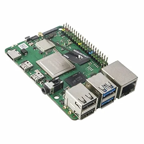 sb components ROCK Pi 4 Modello C+ 4C+ Computer a scheda singola da 4 GB, Pulsante ON/Off On-Board, Compatibile con Raspberry Pi 4 Accessori