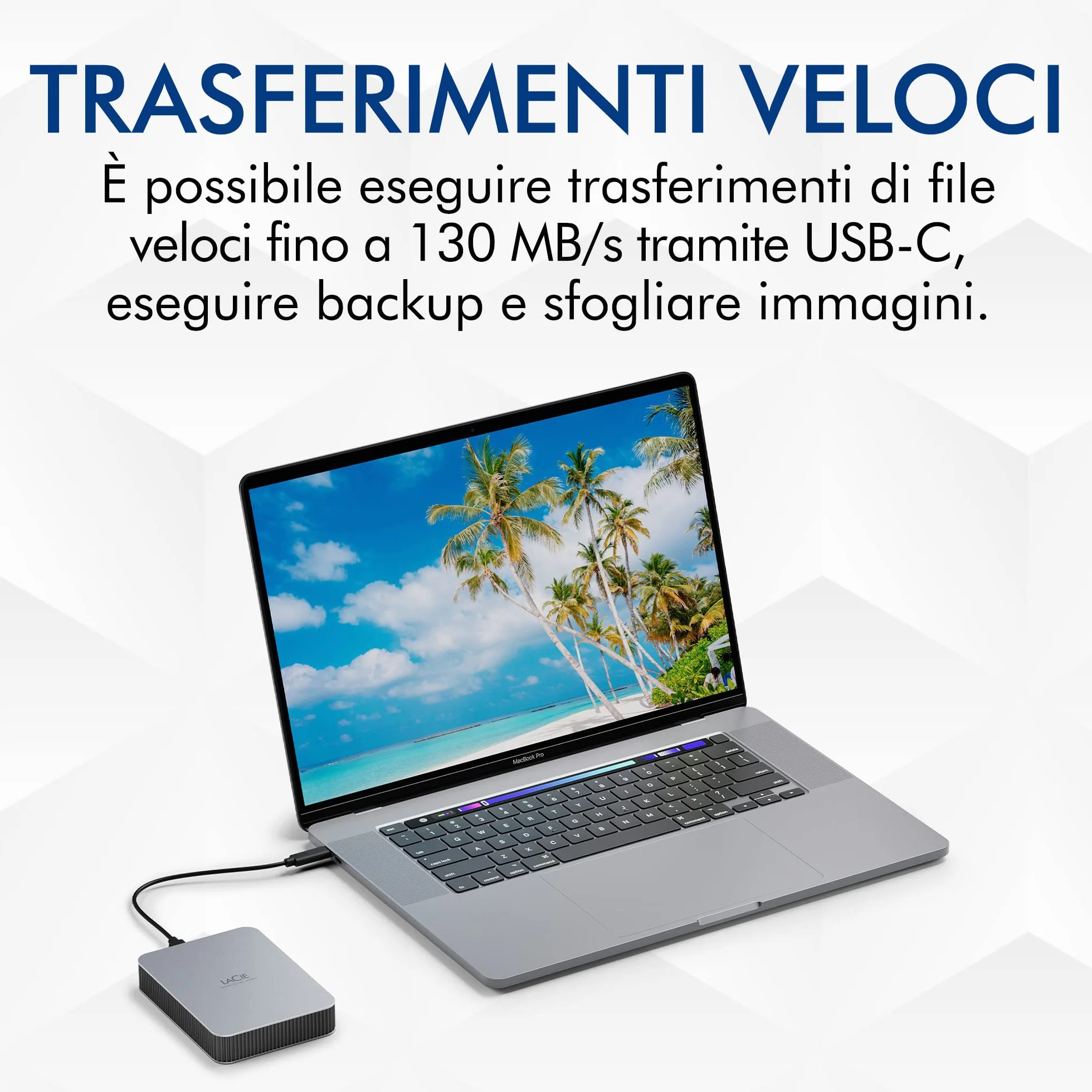 LaCie Mobile Drive 1TB, Hard disk esterno portatile, per PC Mac iPad & iPhone, Data Rescue Service (STLP1000400)