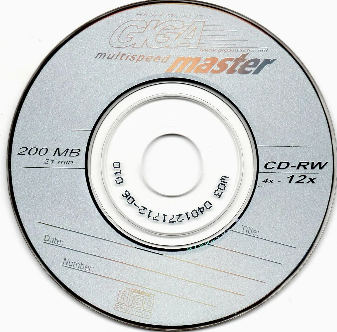 Gigamaster CD-RW 8 cm 210 MB Lotto 10 Pz in Custodia Morbida