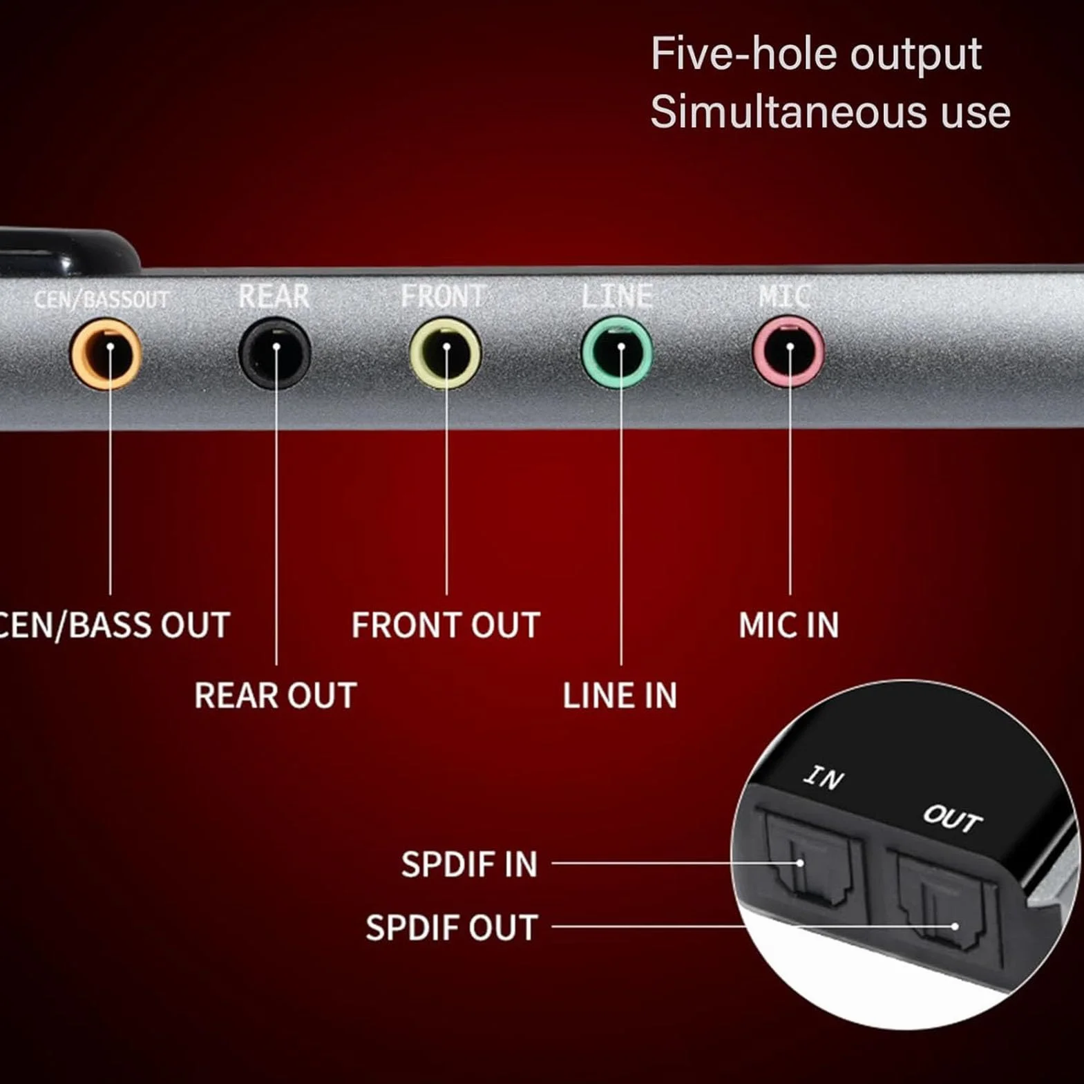 Tonysa Scheda Audio Surround USB 7.1 con Audio Digitale SPDIF, Scheda Audio Esterna Musicale Ad Alta Risoluzione Plug and Play, per PC Portatile Argento