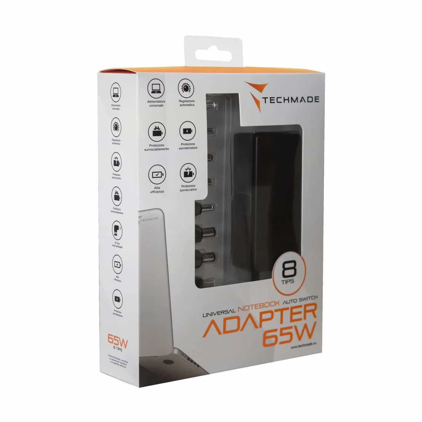 Alimentatore compatibile (65W Universale PC) rapido universale x dispositivi HP/LENOVO/ACER/ASUS/TOSHIBA/DELL/MEDION/SONY/Fujitsu/SAMSUNG/Packard Bell/MSI/IBM /.