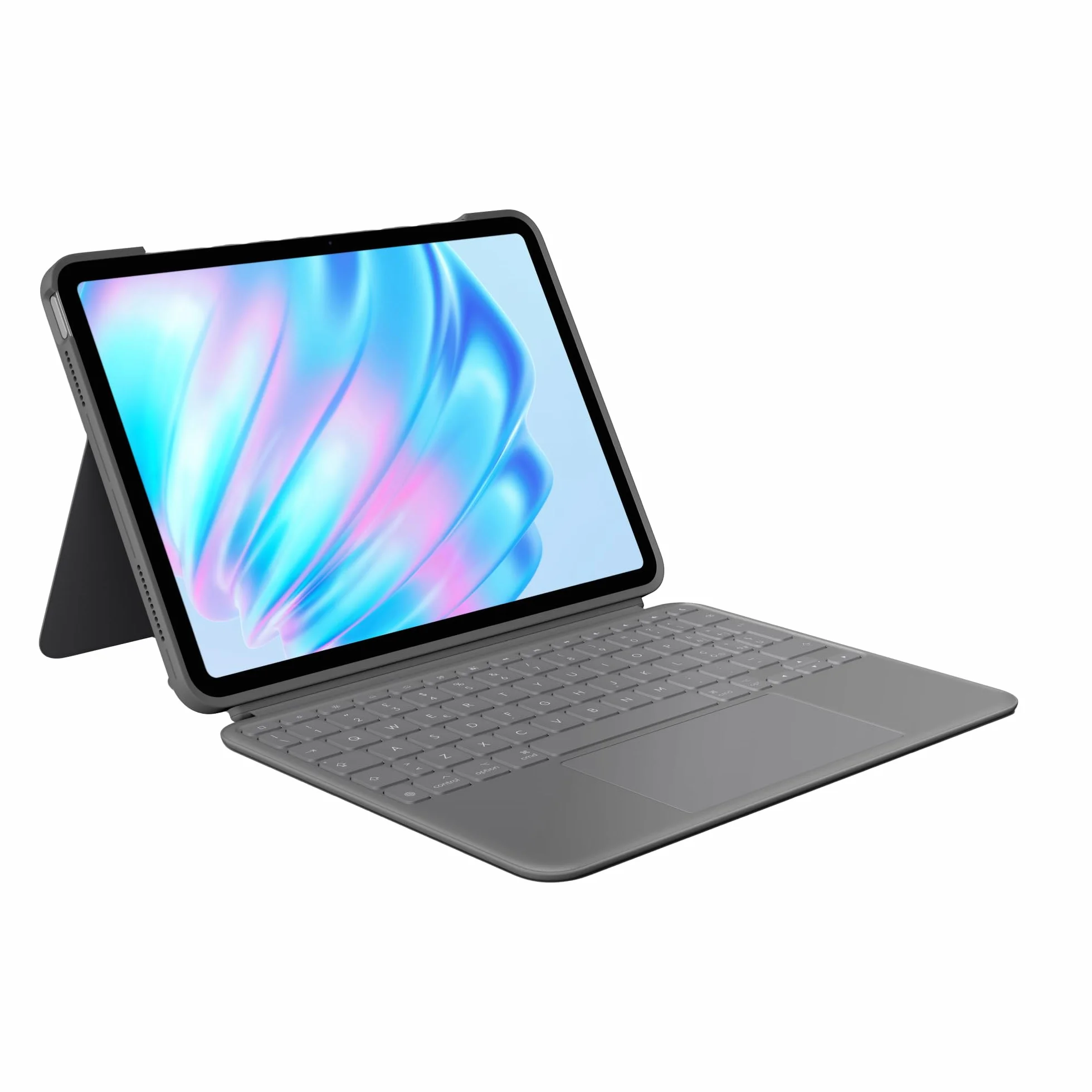 Logitech Combo Touch per iPad Air da 11 pollici (M2, M3 e M4), iPad Air (5a generazione) Custodia con tastiera - Tastiera retroilluminata staccabile con supporto - Layout Italiano QWERTY - Grigio